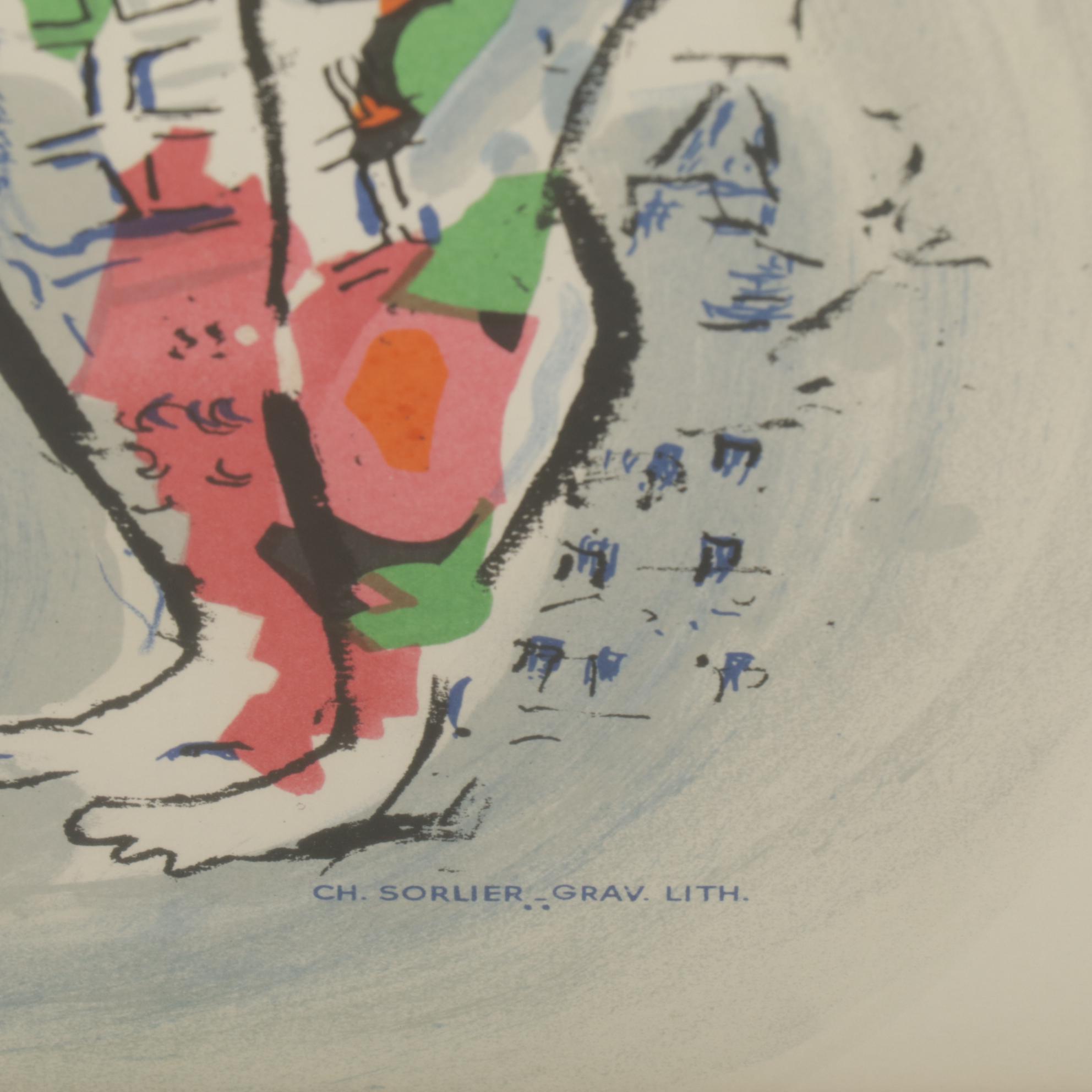 Marc Chagall Color Lithograph "Le Magicien de Paris," 1969