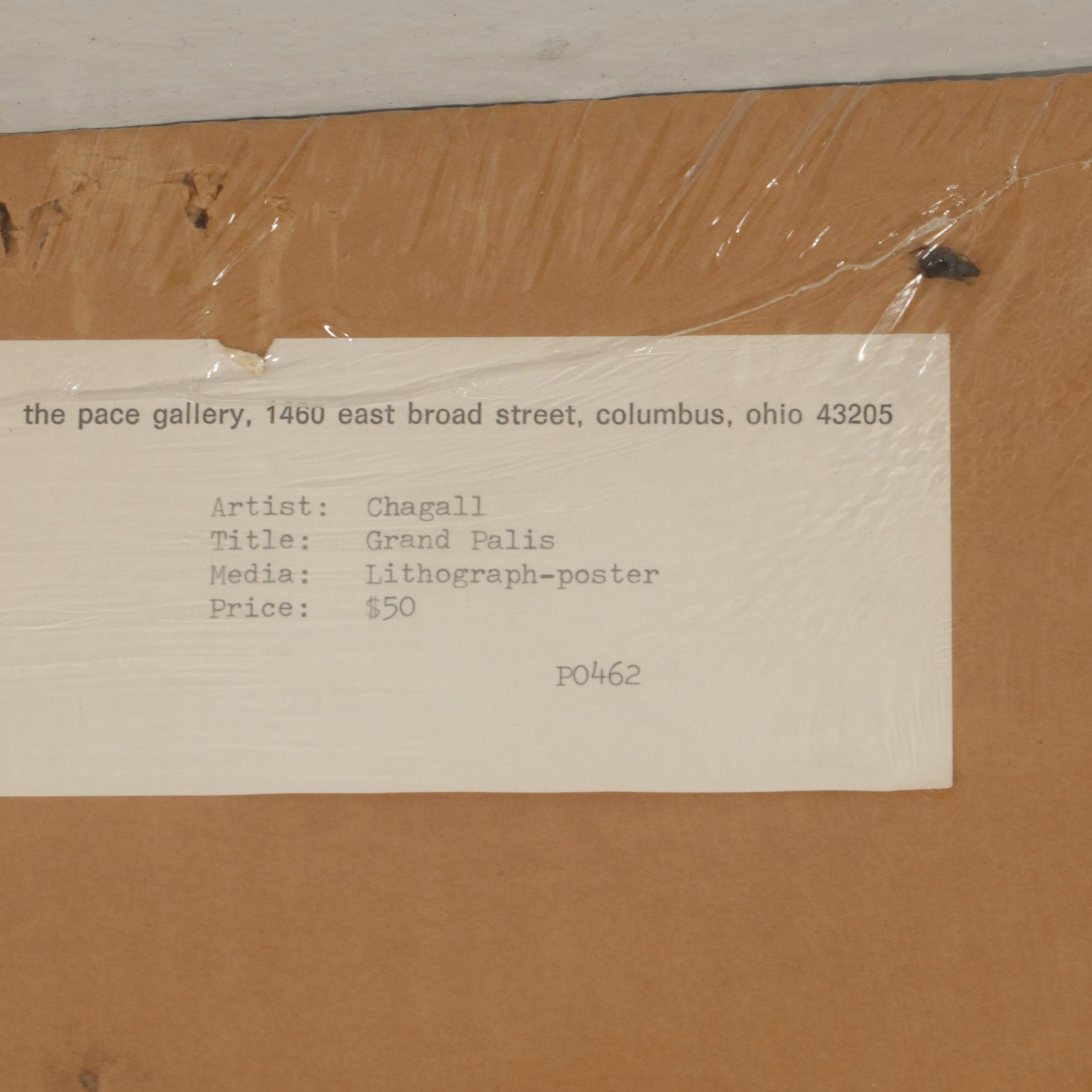 Marc Chagall Color Lithograph "Le Magicien de Paris," 1969