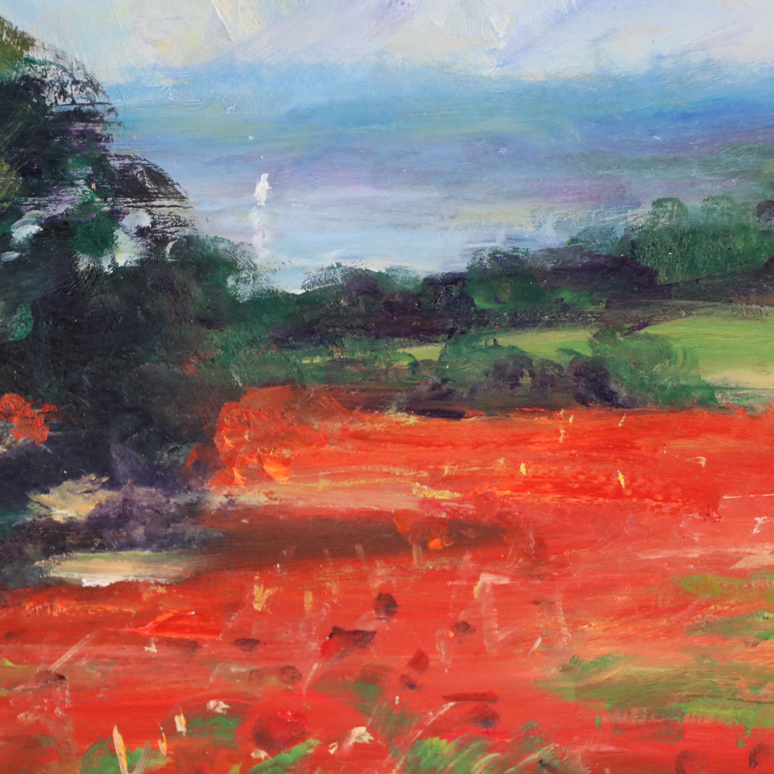 Nino Pippa Landscape Oil Painting "Provence Poppy Field in the Rhone Valley"