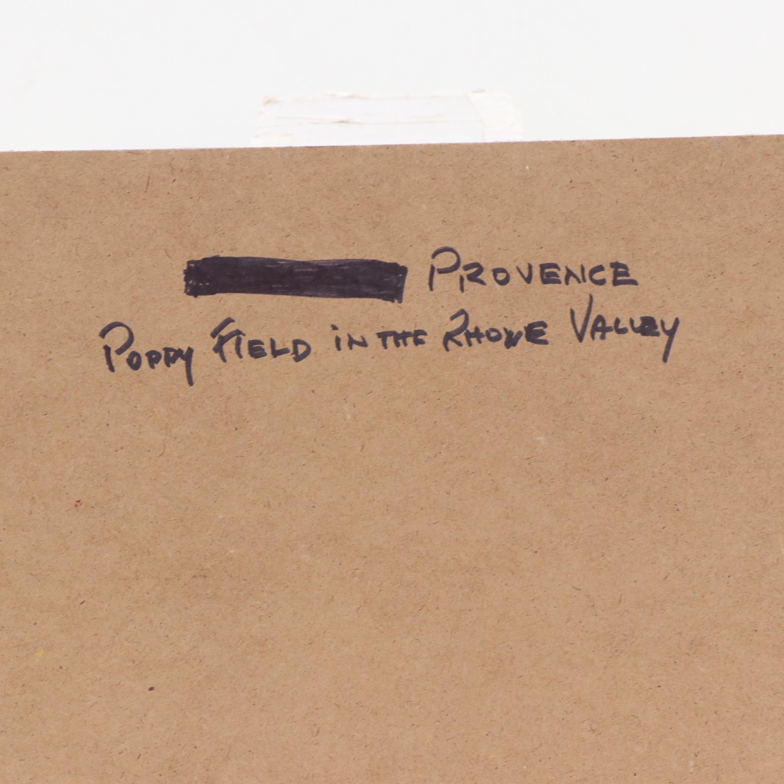 Nino Pippa Landscape Oil Painting "Provence Poppy Field in the Rhone Valley"