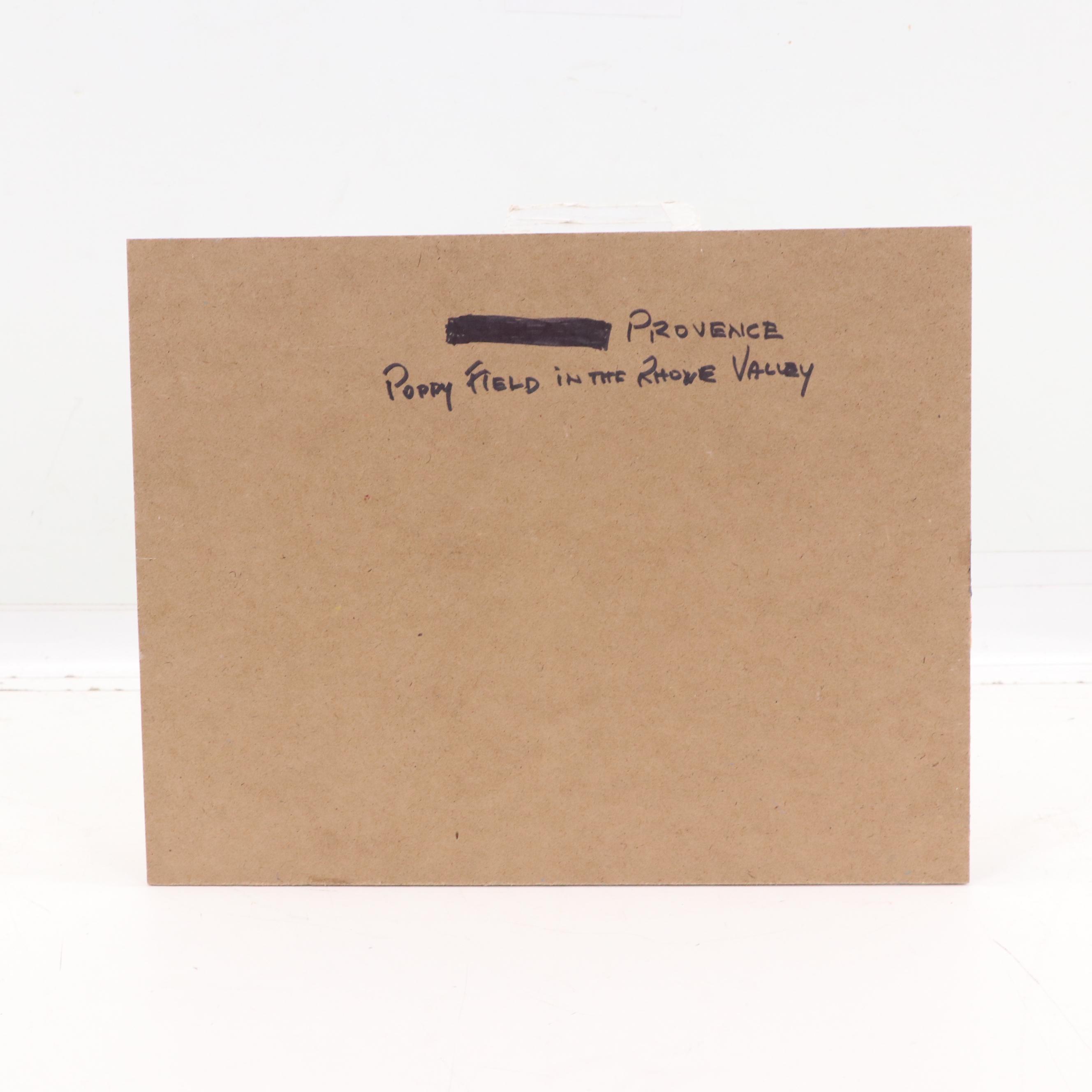 Nino Pippa Landscape Oil Painting "Provence Poppy Field in the Rhone Valley"