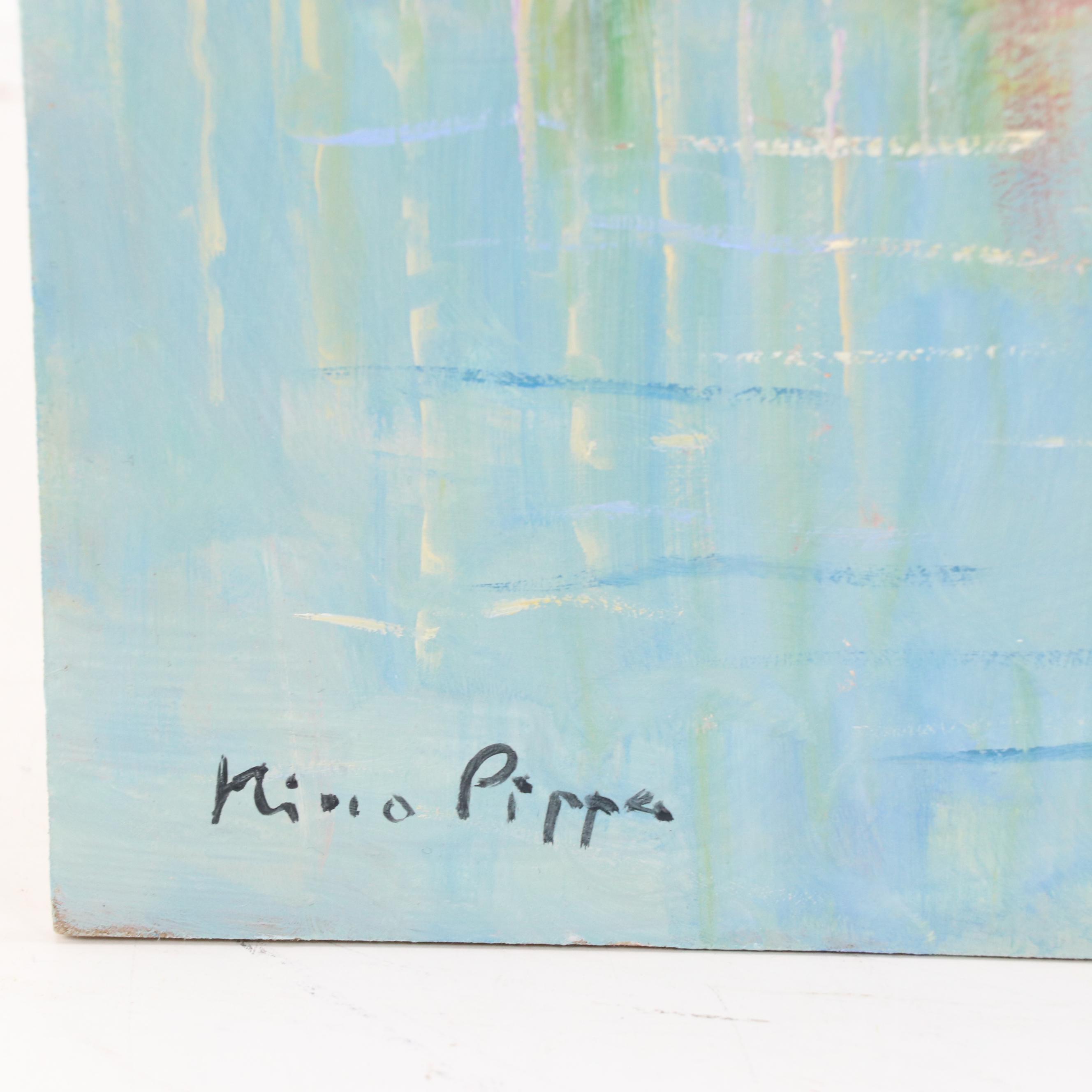 Nino Pippa Costal Landscape Oil Painting "Normandy - Dieppe Harbor"