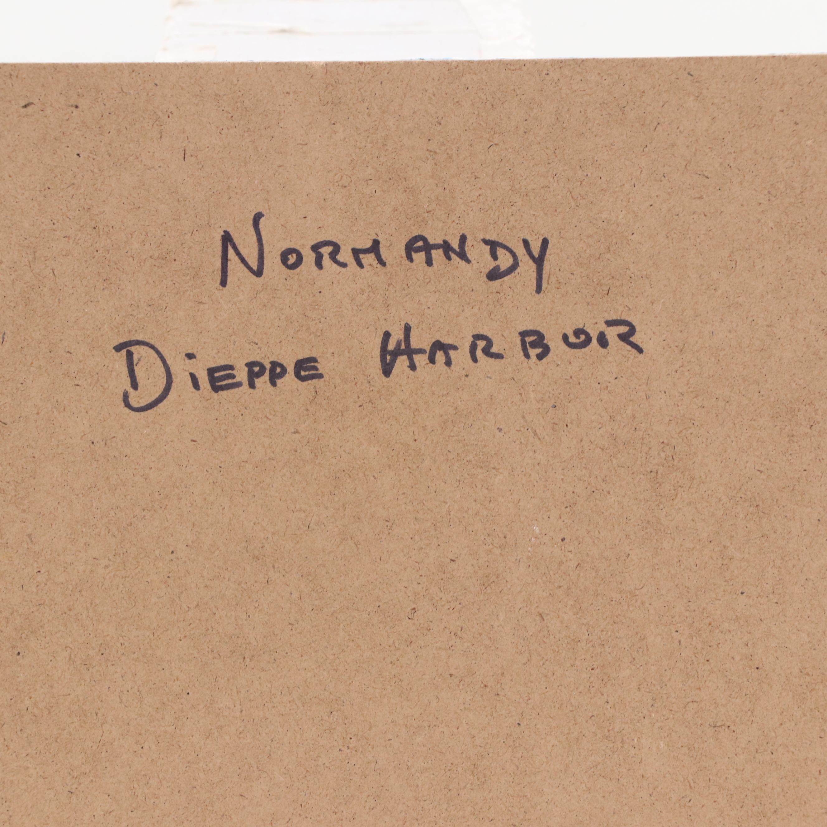 Nino Pippa Costal Landscape Oil Painting "Normandy - Dieppe Harbor"