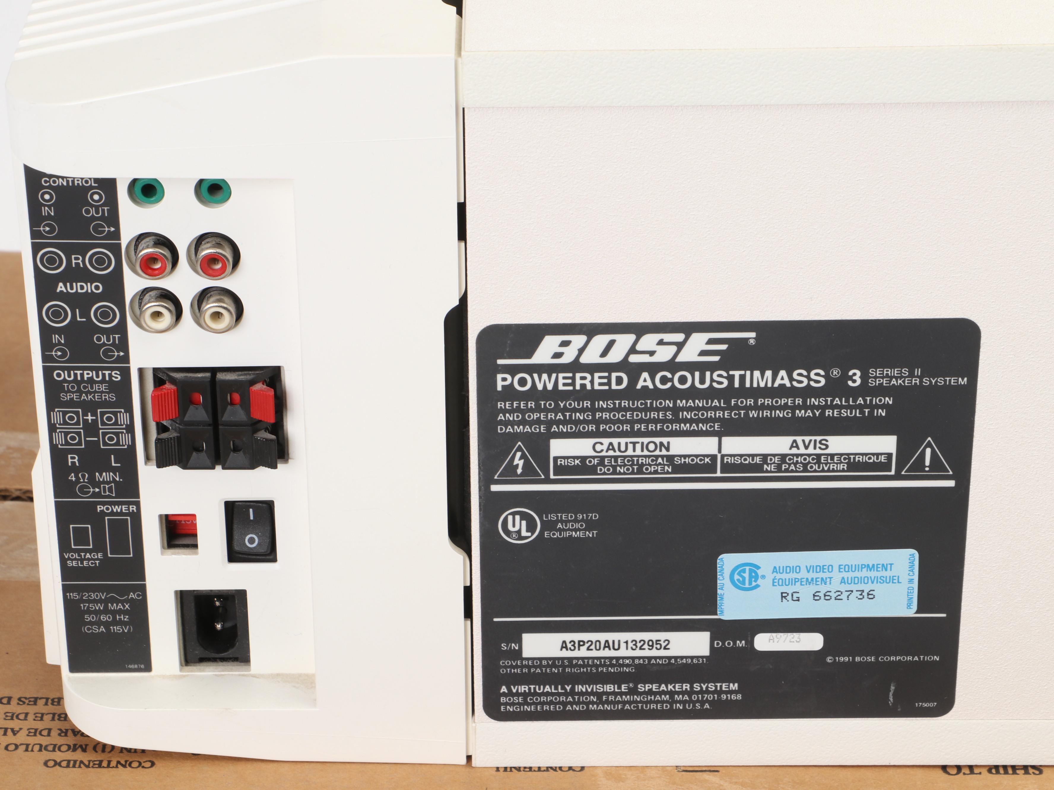 Bose Powered Acoustimass 3 Series II Speaker System with Lifestyle Music Center