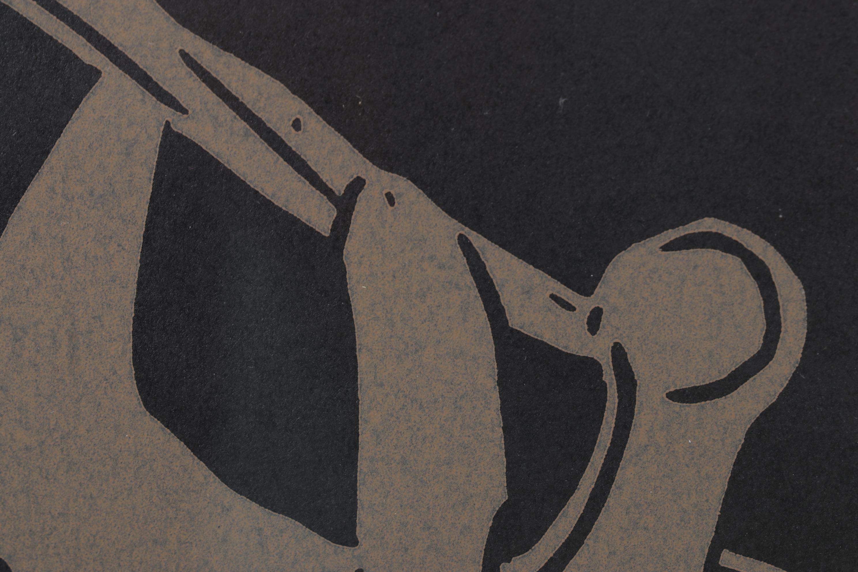 Pablo Picasso Linocut "Dancing Satyrs & Flute Player," 1962