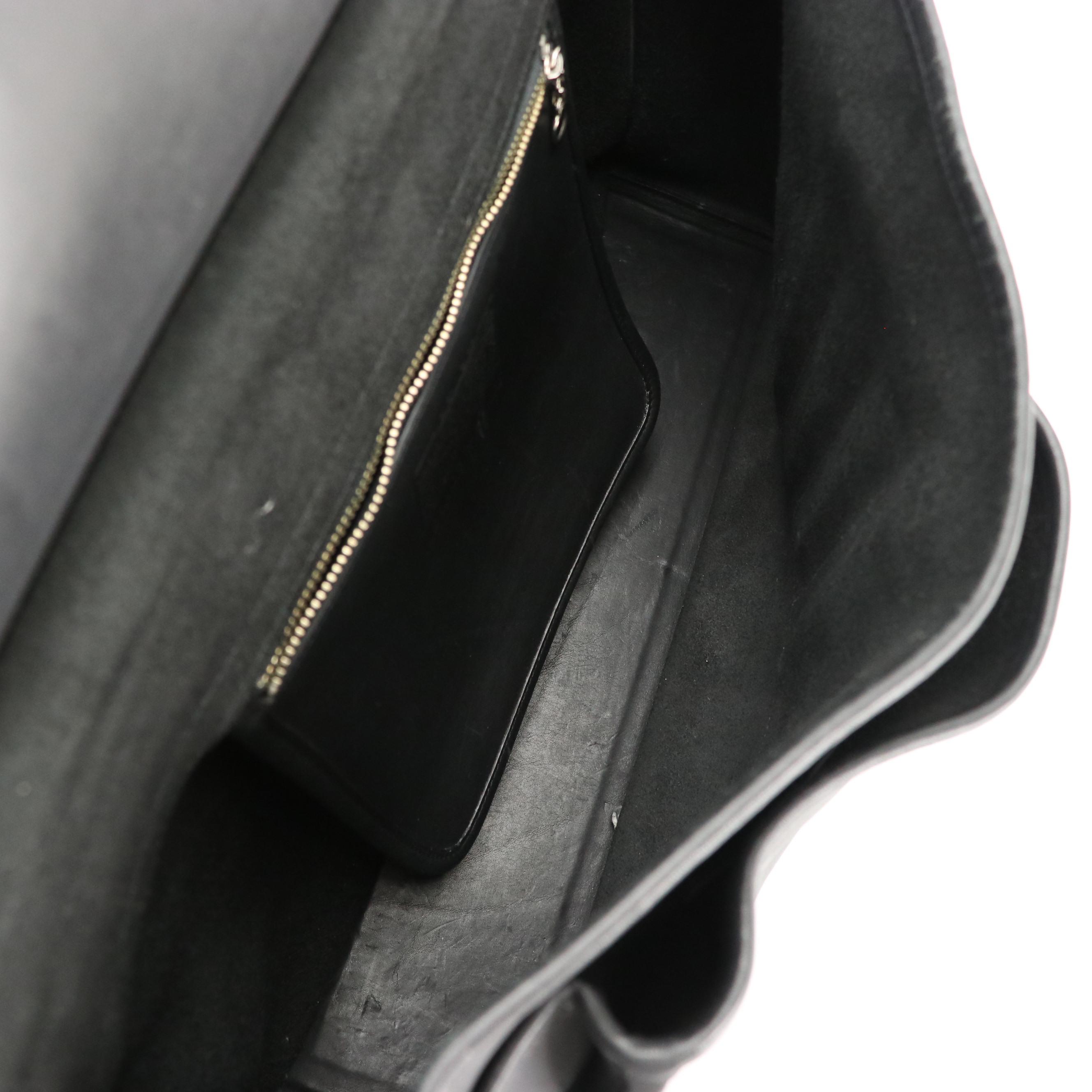 Coach Beekman 5266 Two-Way Messenger Bag Briefcase in Black Leather