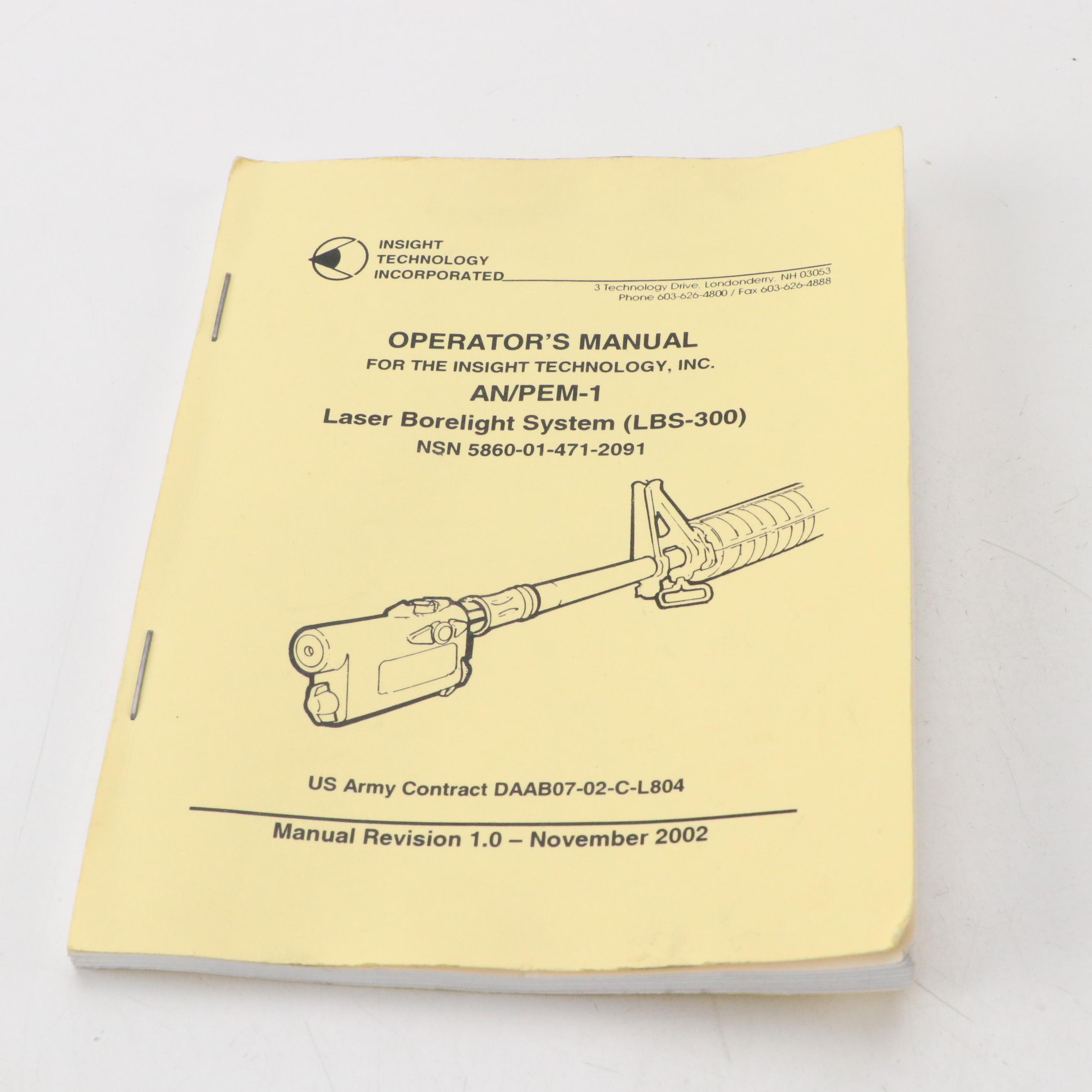 Insight Technology Laser Borelight System for Sighting Rifles