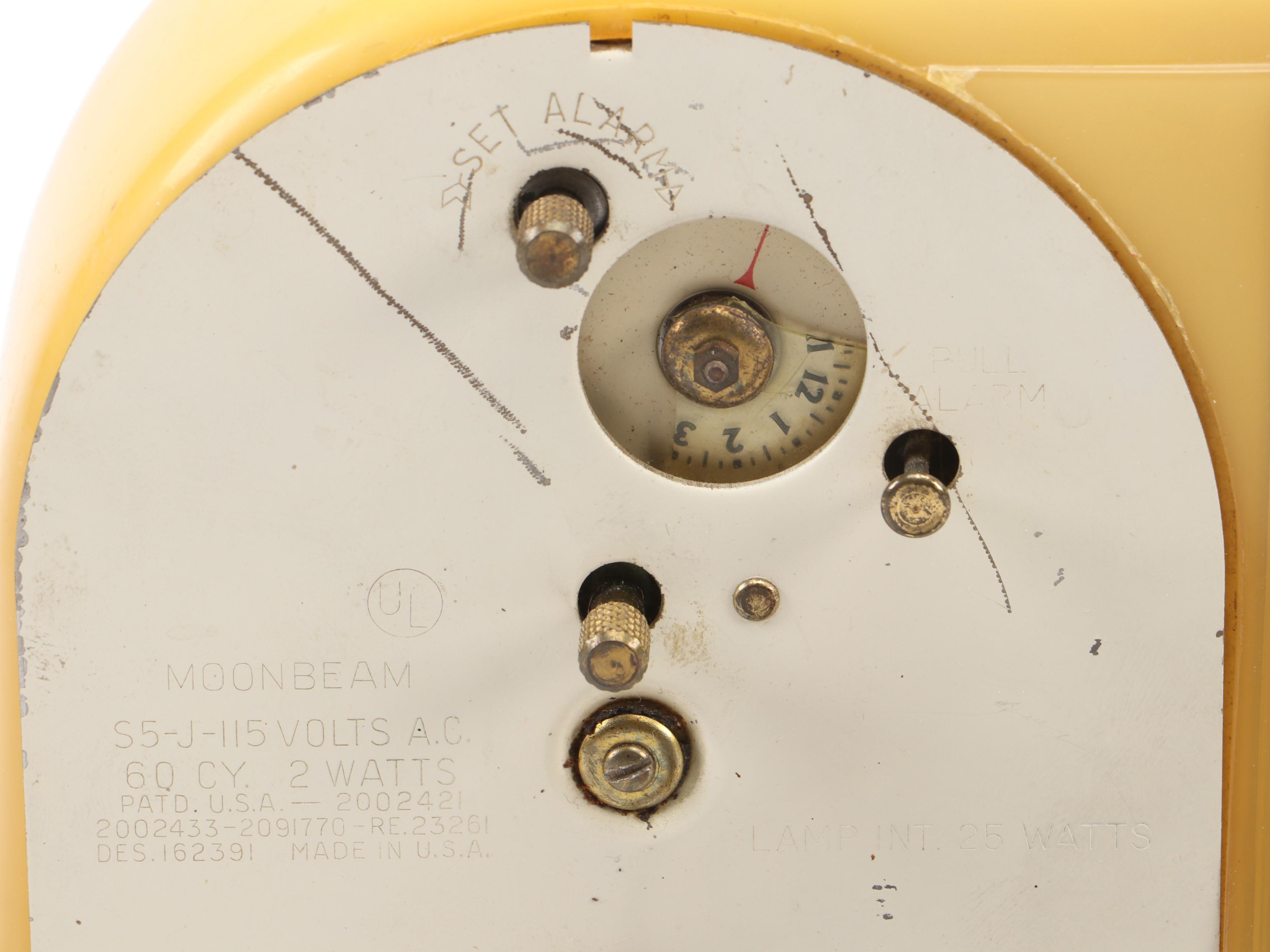 Westclox Moonbeam Art Deco Style Alarm Clock, Mid-20th Century