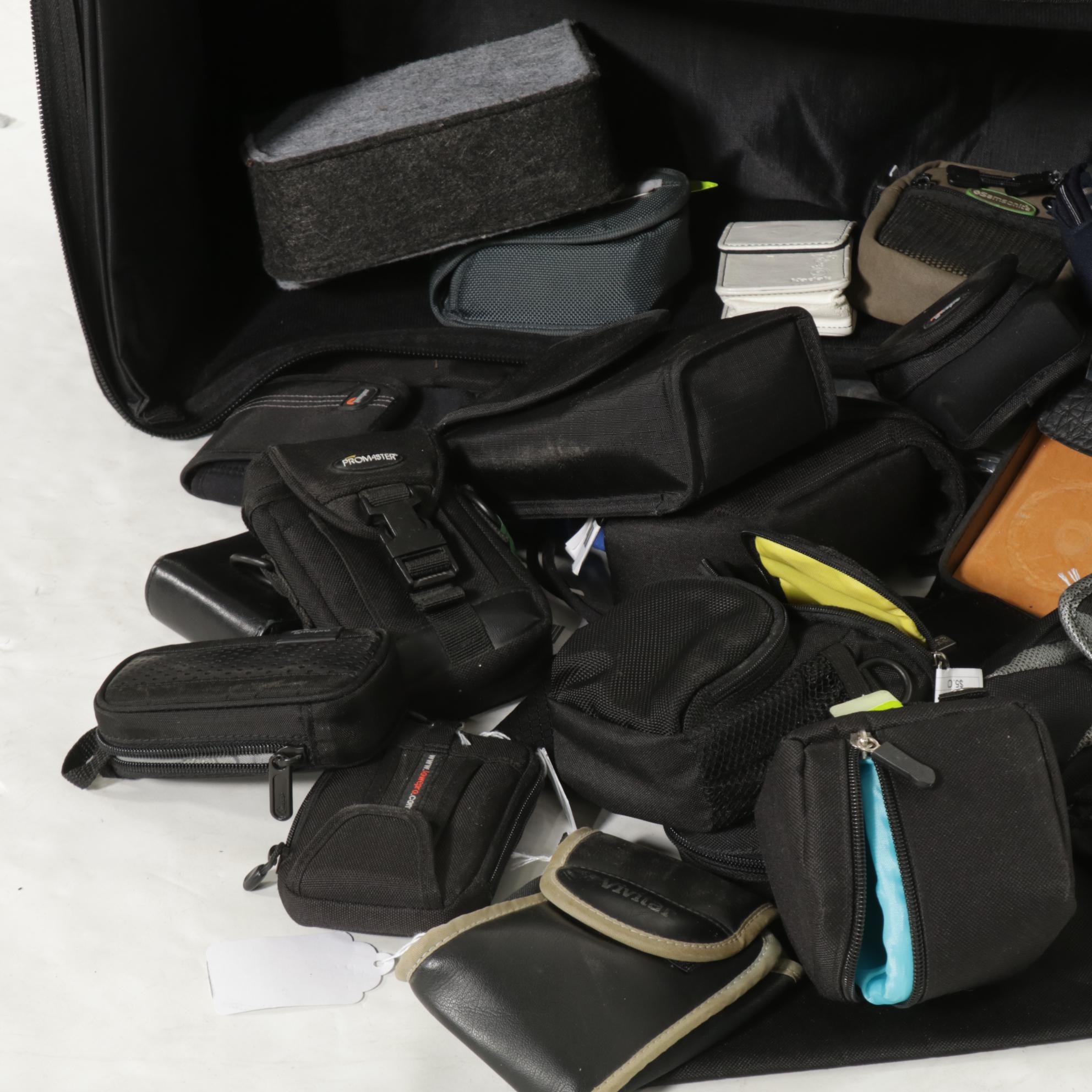 Lens, Camera and Other Photographic Equipment Carrying Cases in Zippered Bag