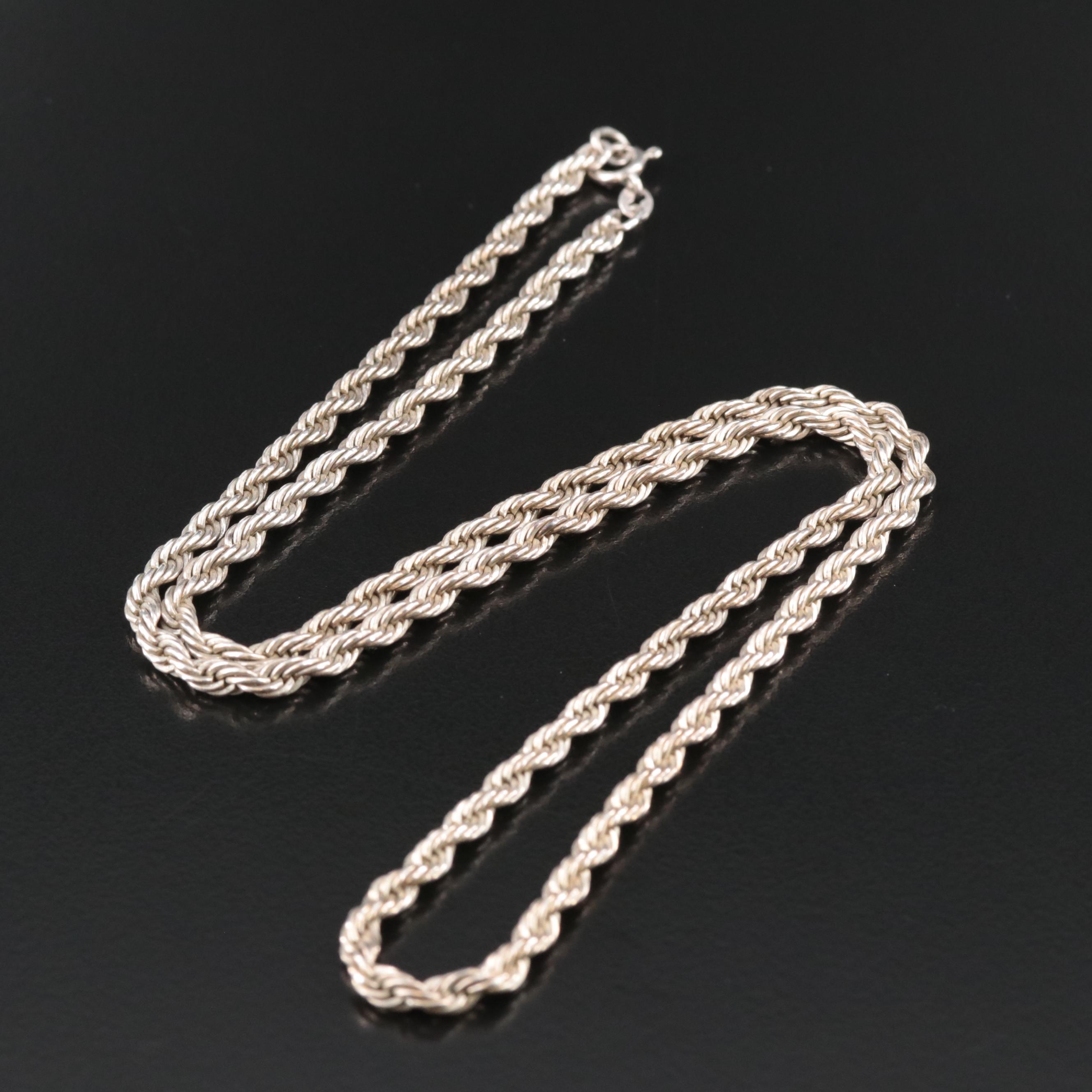 Sterling Rope Chain Necklace