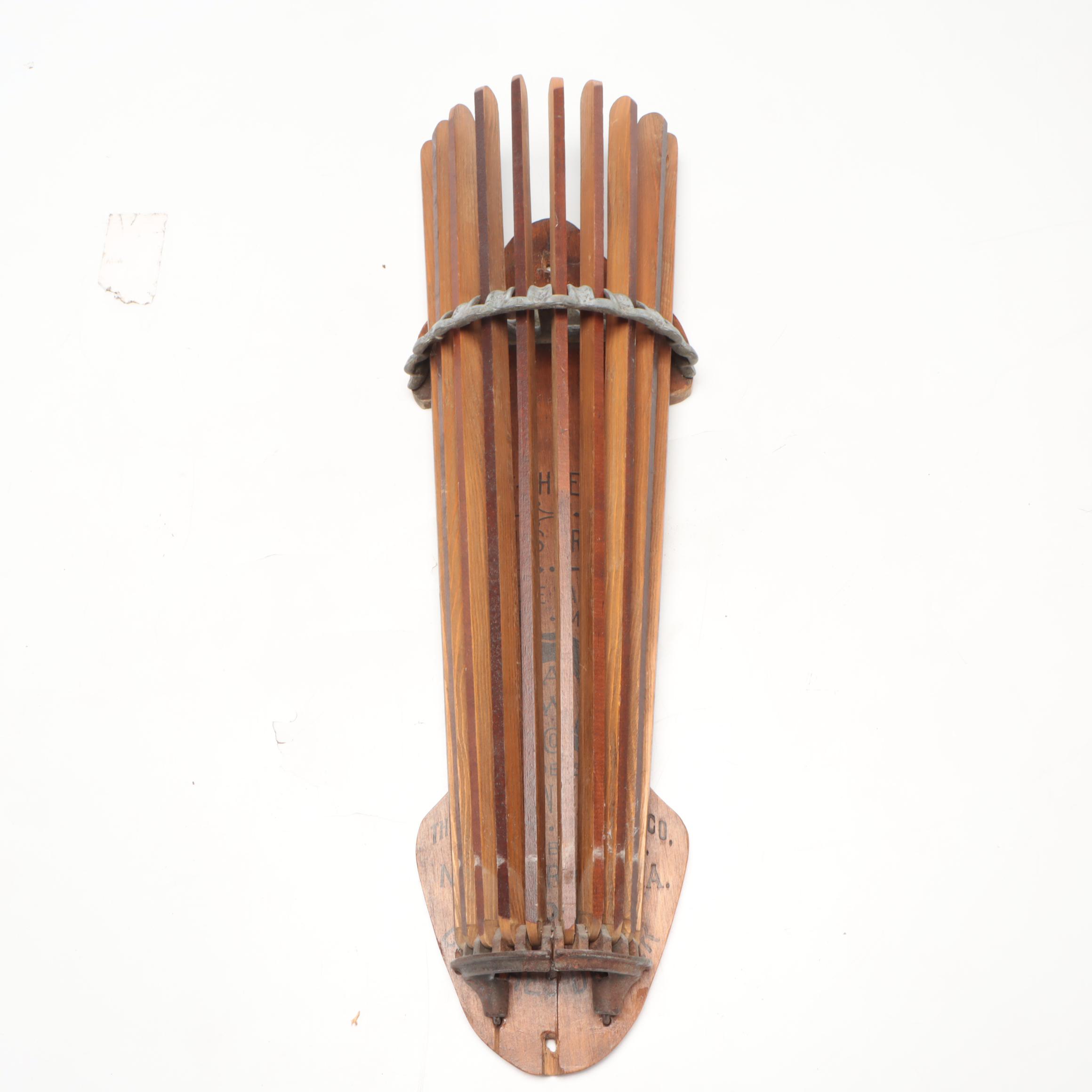 The American Wringer Co Wall Mounted Drying Rack, Late 19th/ Early 20th Century