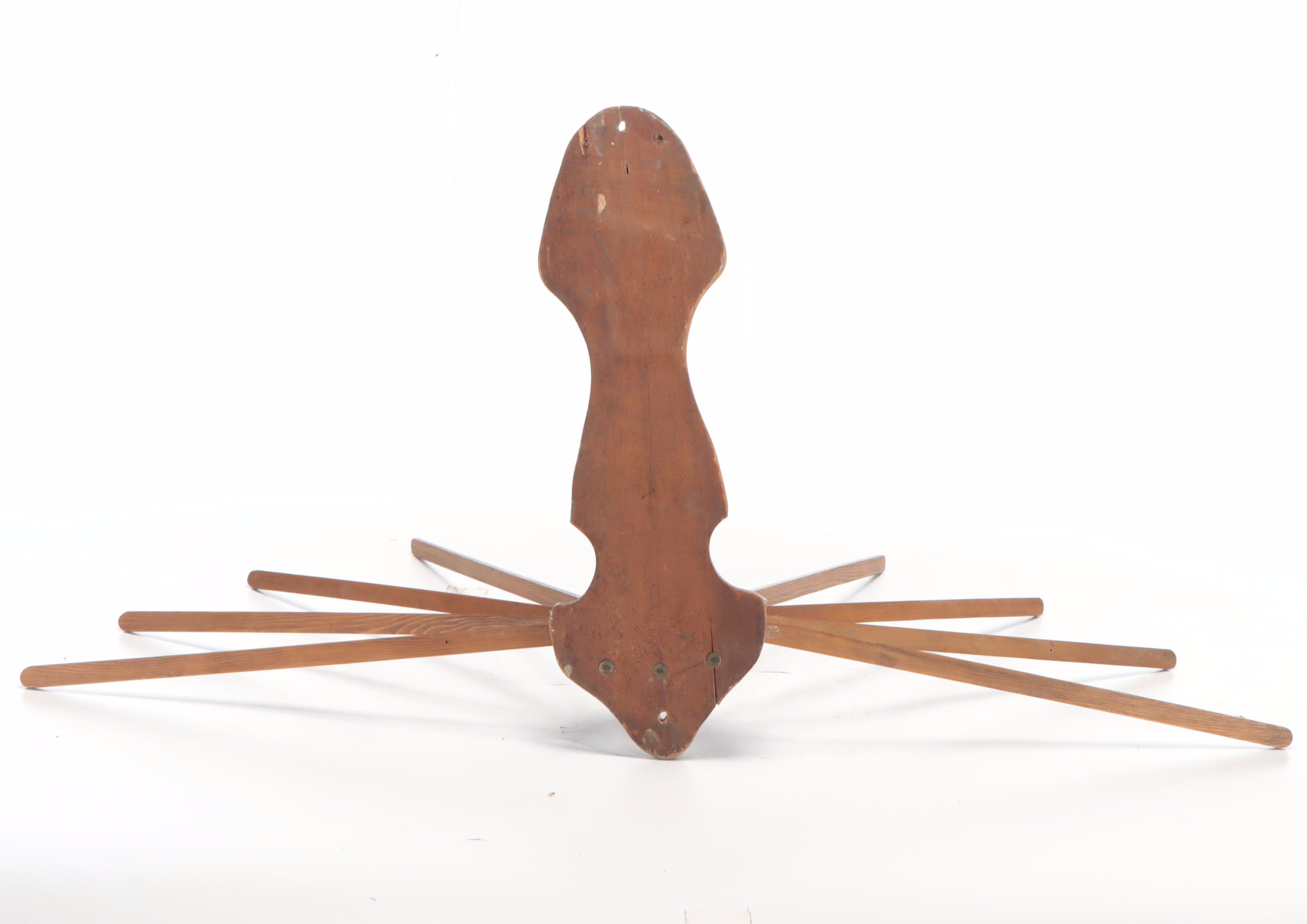 The American Wringer Co Wall Mounted Drying Rack, Late 19th/ Early 20th Century