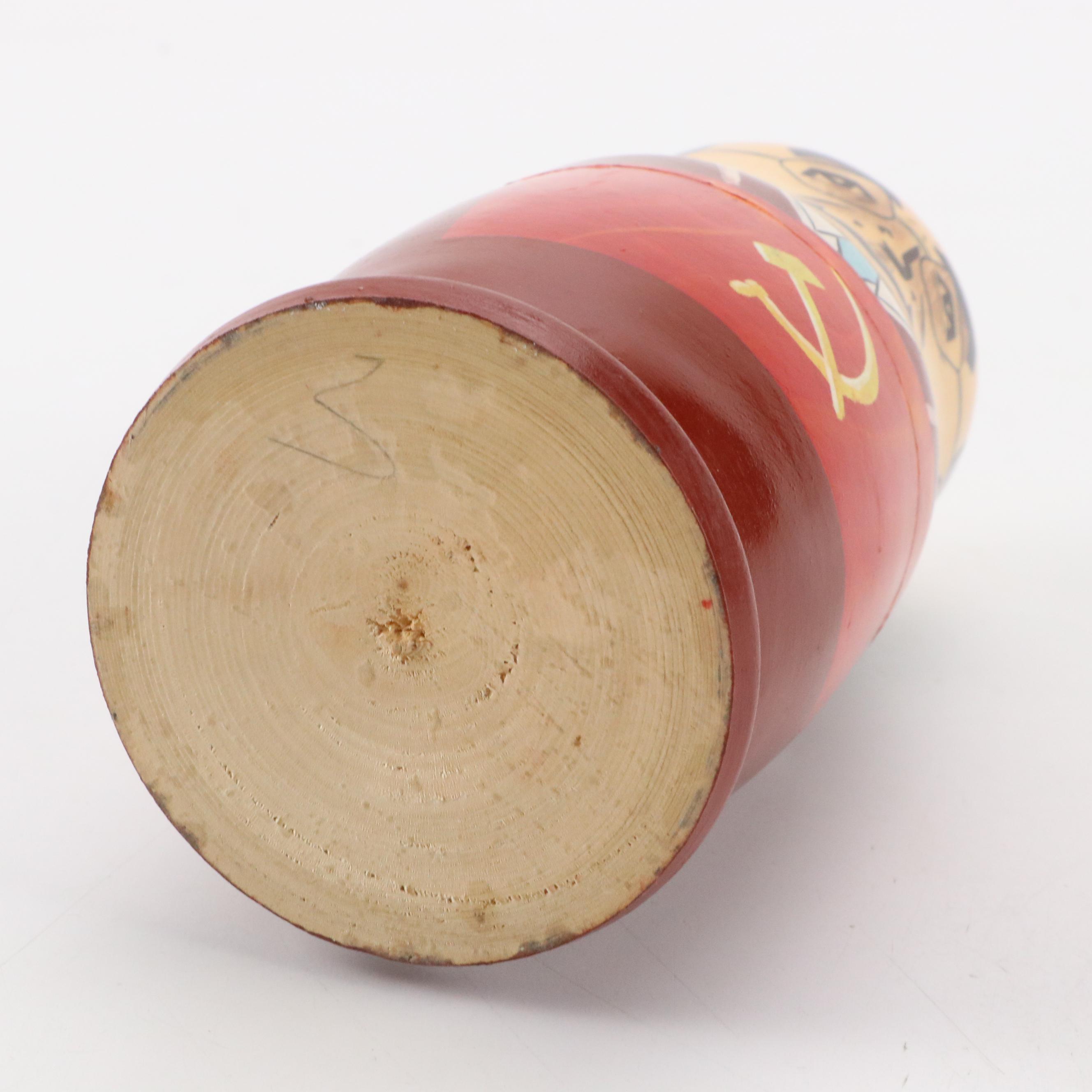 Russian and Soviet Political Leader Hand-Painted Matryoshka Dolls