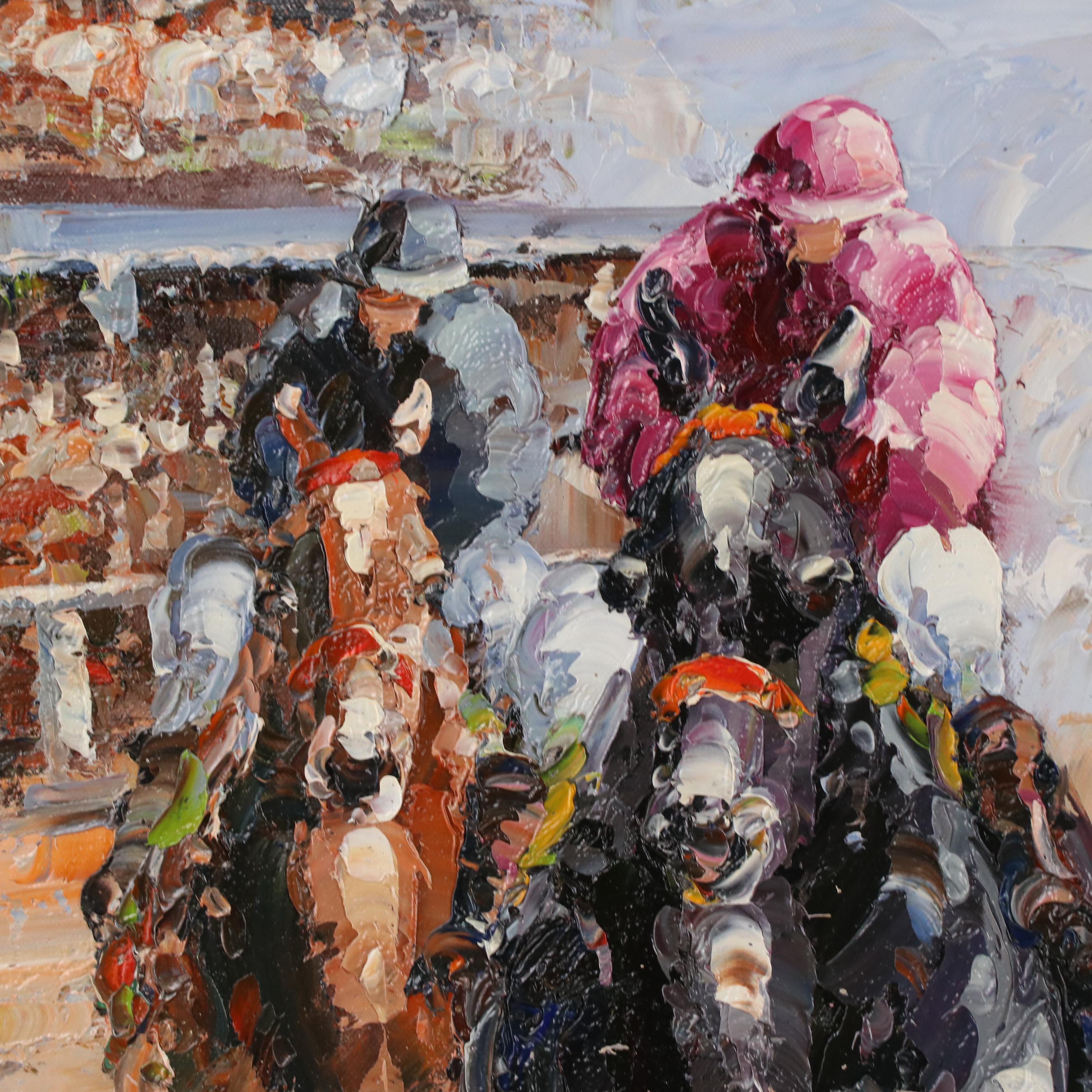 Rogers Kentucky Derby Racing Scene Oil Painting