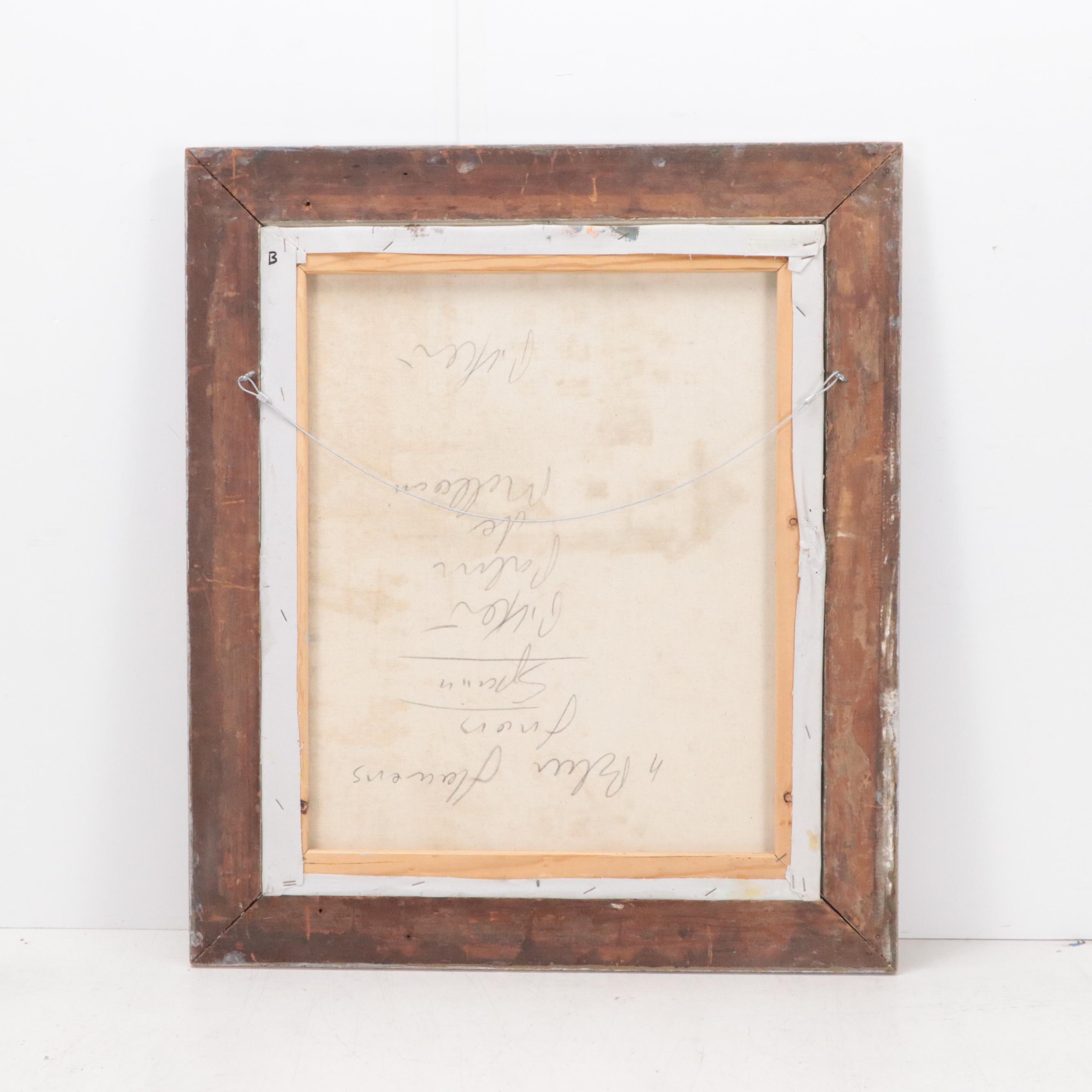 Peter Keil Modernist Floral Acrylic Painting "Flowers from Spain"