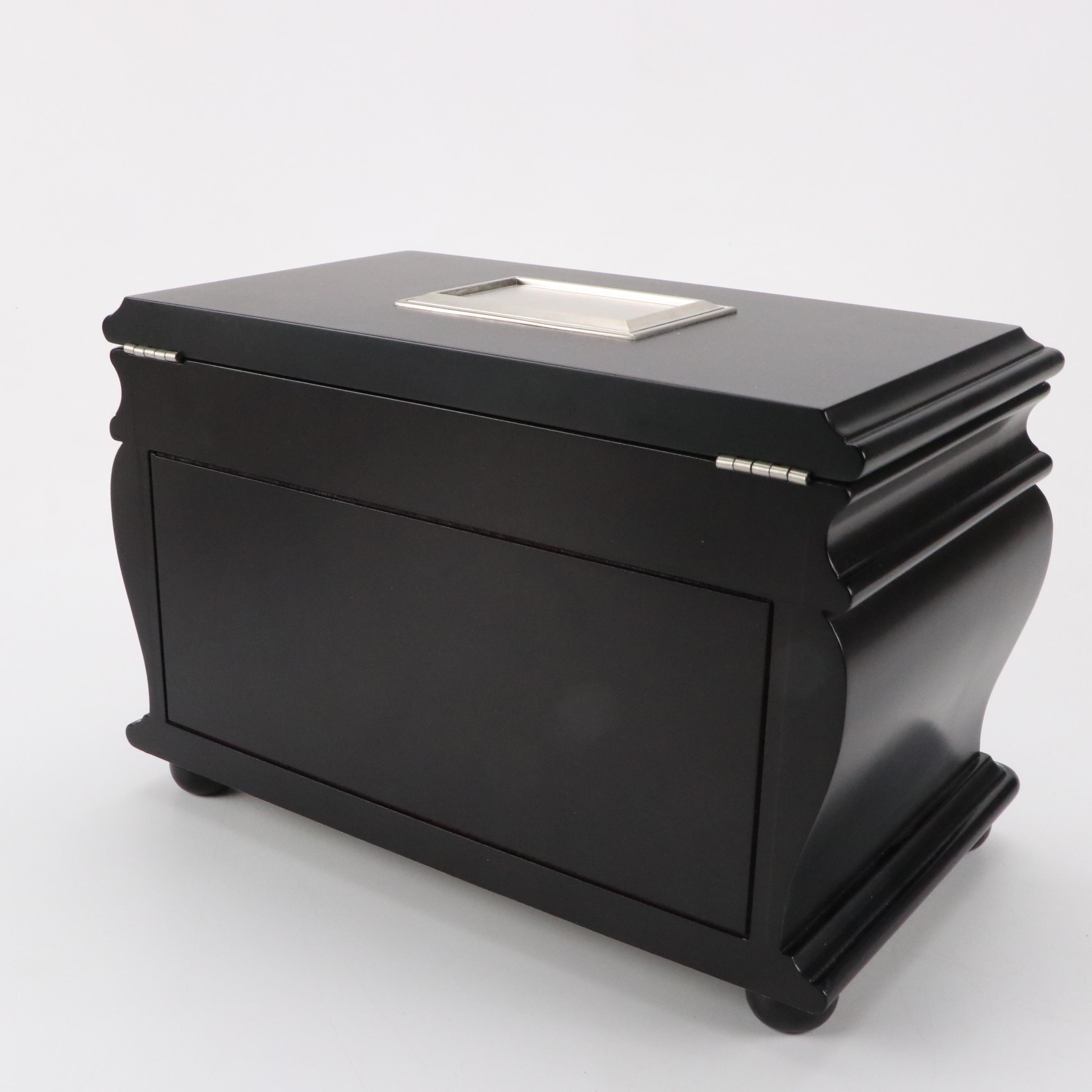 Things Remembered Ebonized Wood Jewelry Box