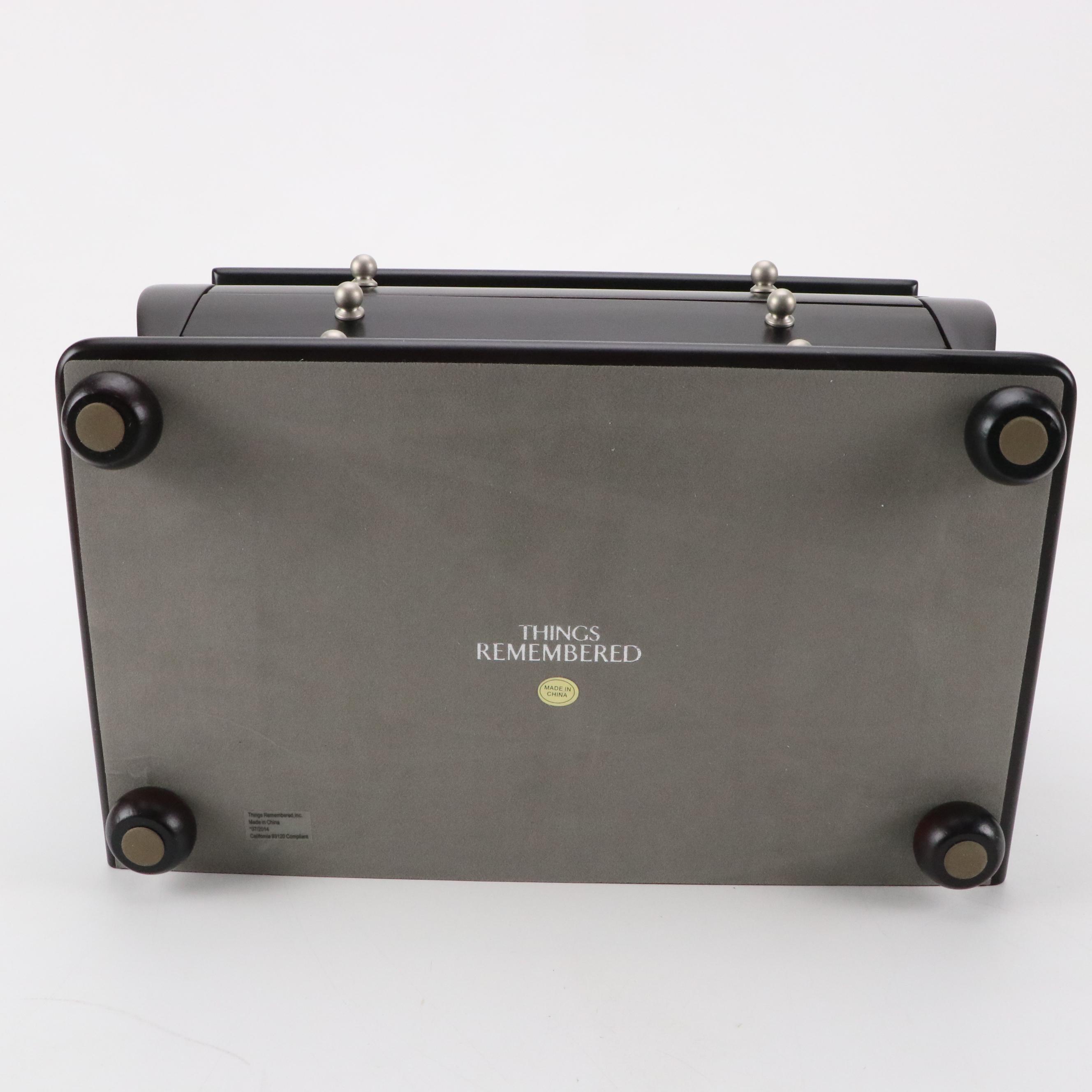 Things Remembered Ebonized Wood Jewelry Box