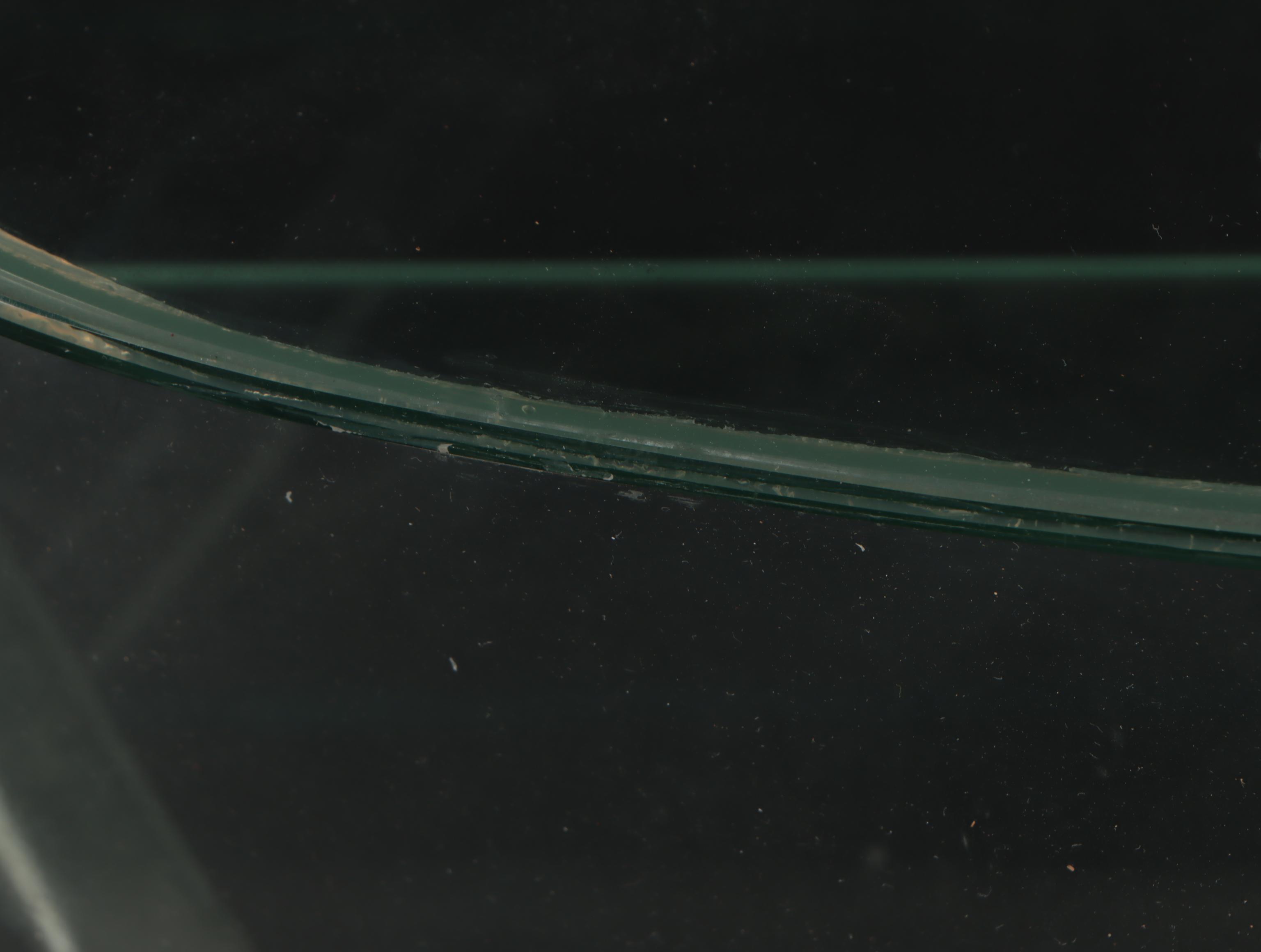 Two-Tiered Clear Glass Tabletop Display Cabinet