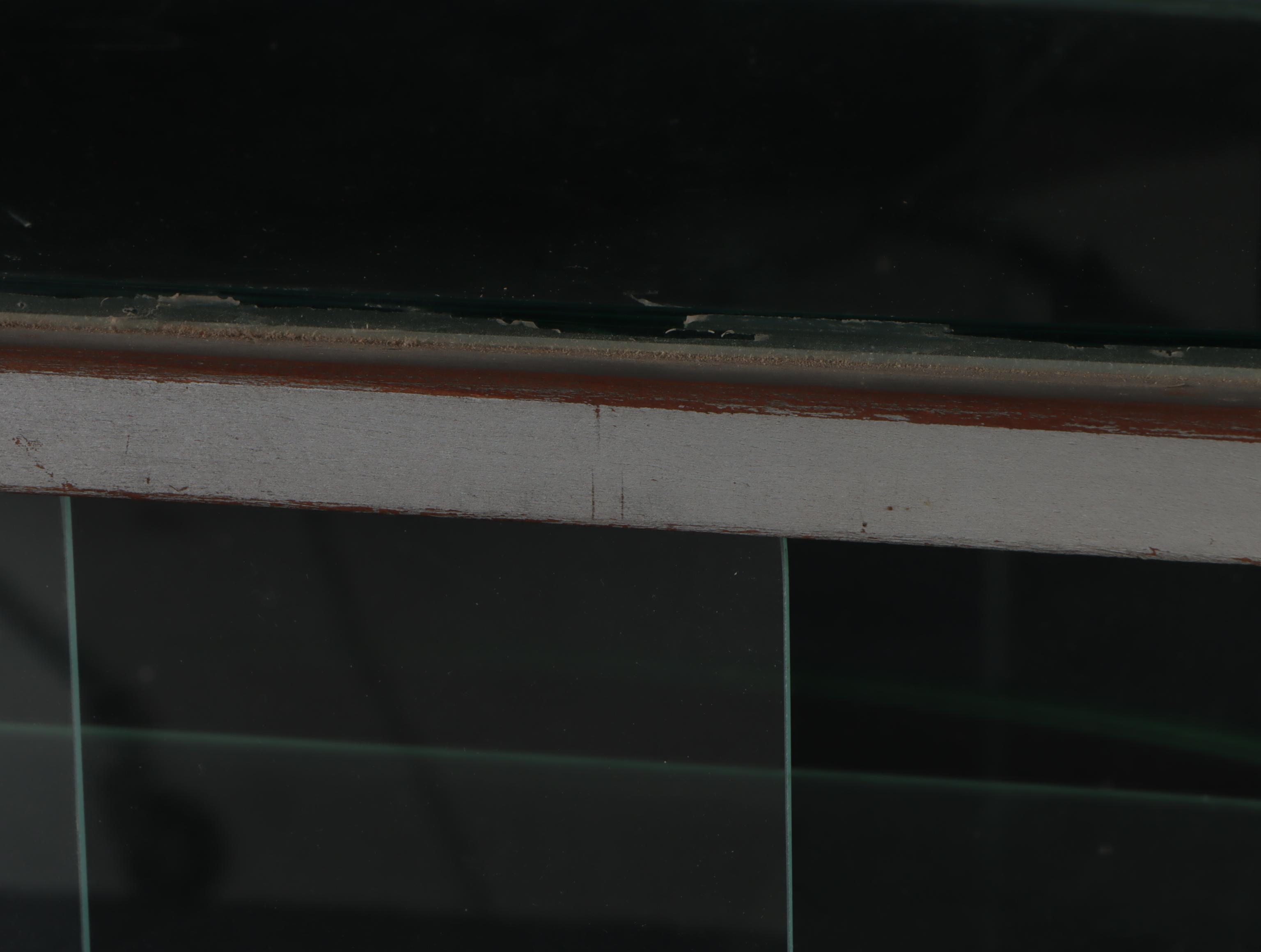 Two-Tiered Clear Glass Tabletop Display Cabinet