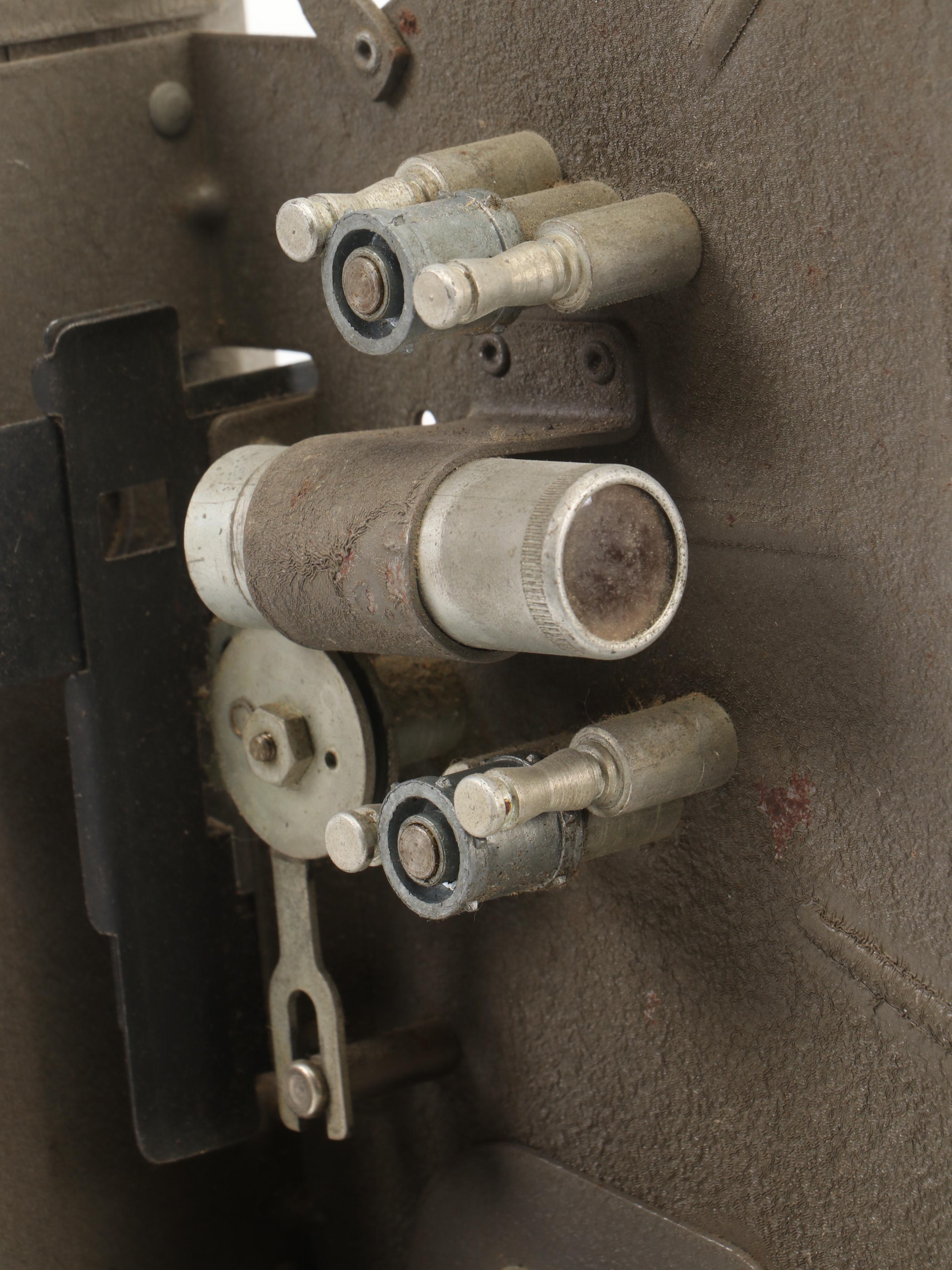 Excel 16mm Movie Projector with Mickey Mouse and Other Film Reels