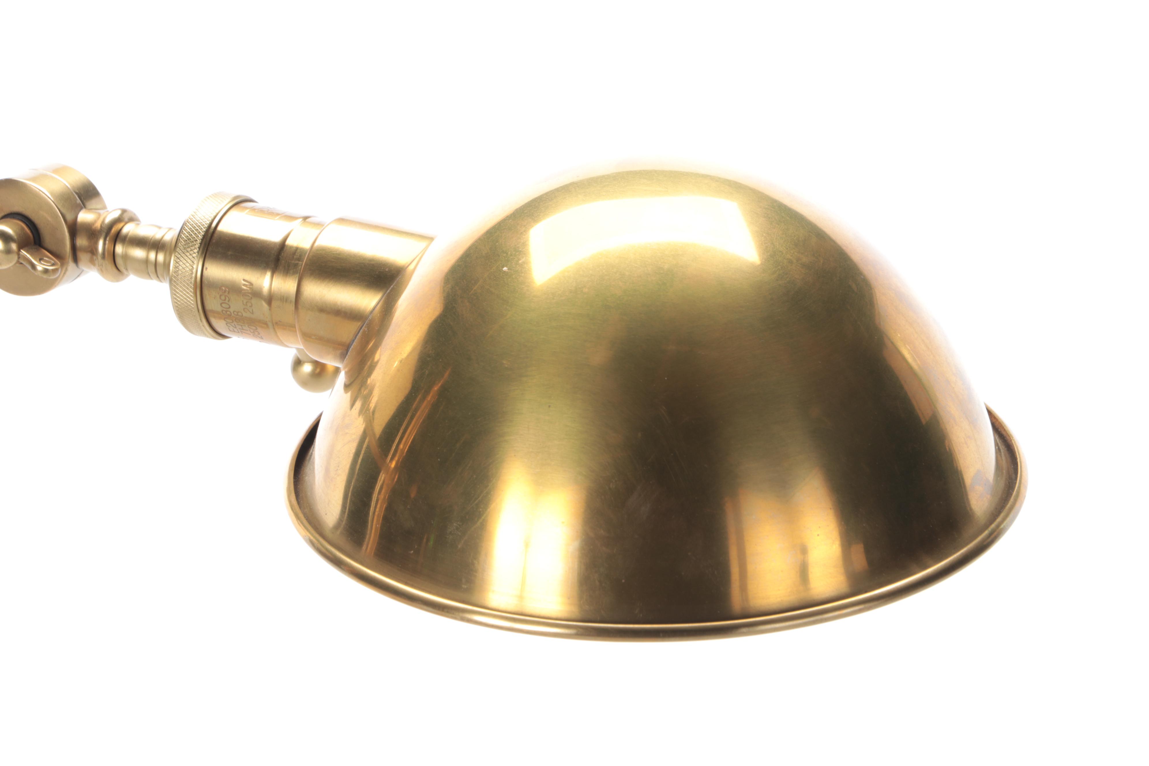 Restoration Hardware Adjustable Brass Desk Lamp, 21st Century