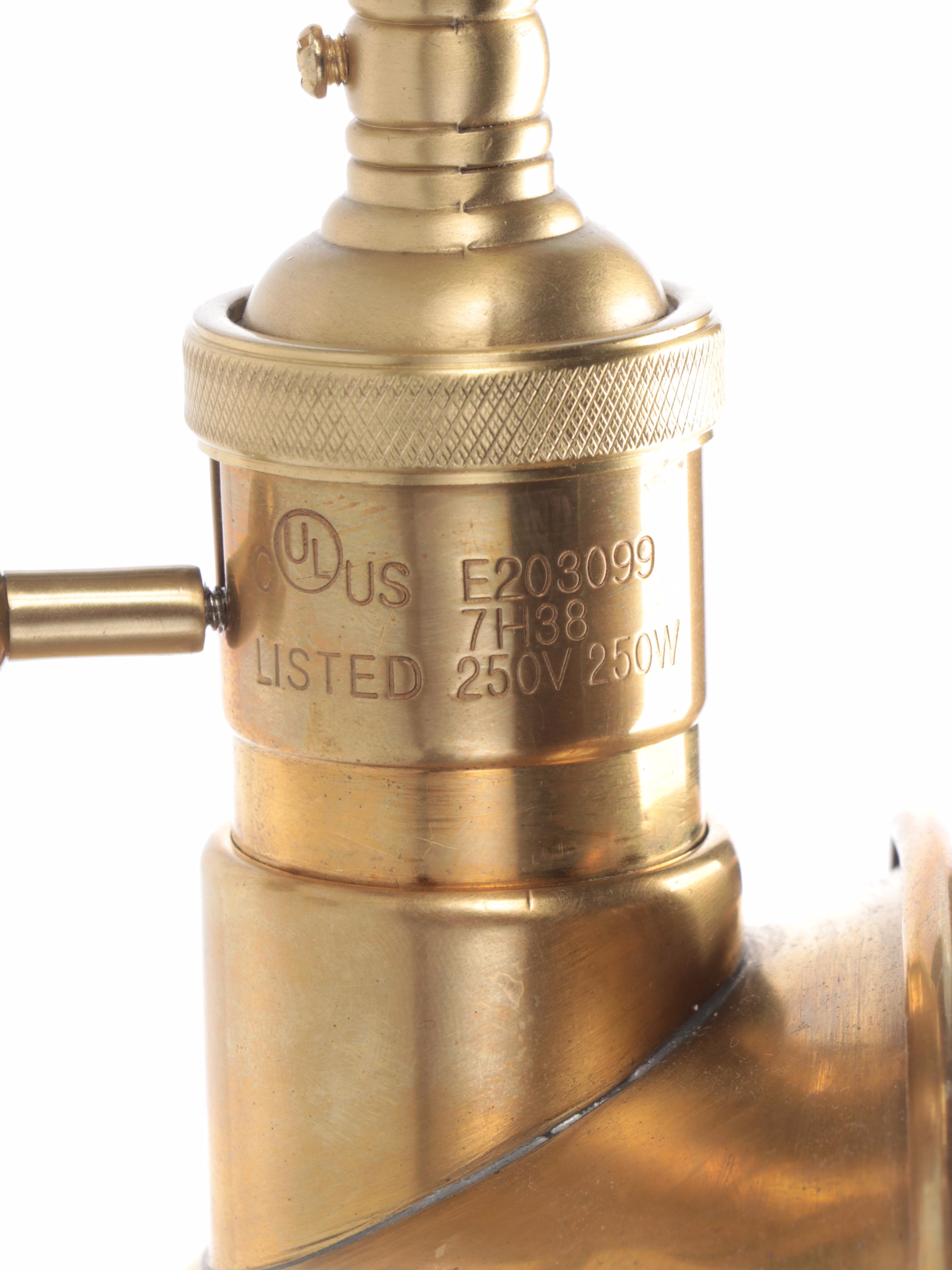 Restoration Hardware Adjustable Brass Desk Lamp, 21st Century