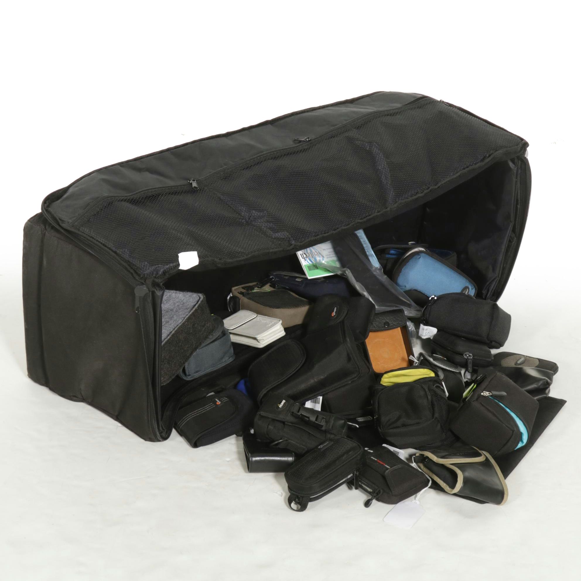 Lens, Camera and Other Photographic Equipment Carrying Cases in Zippered Bag