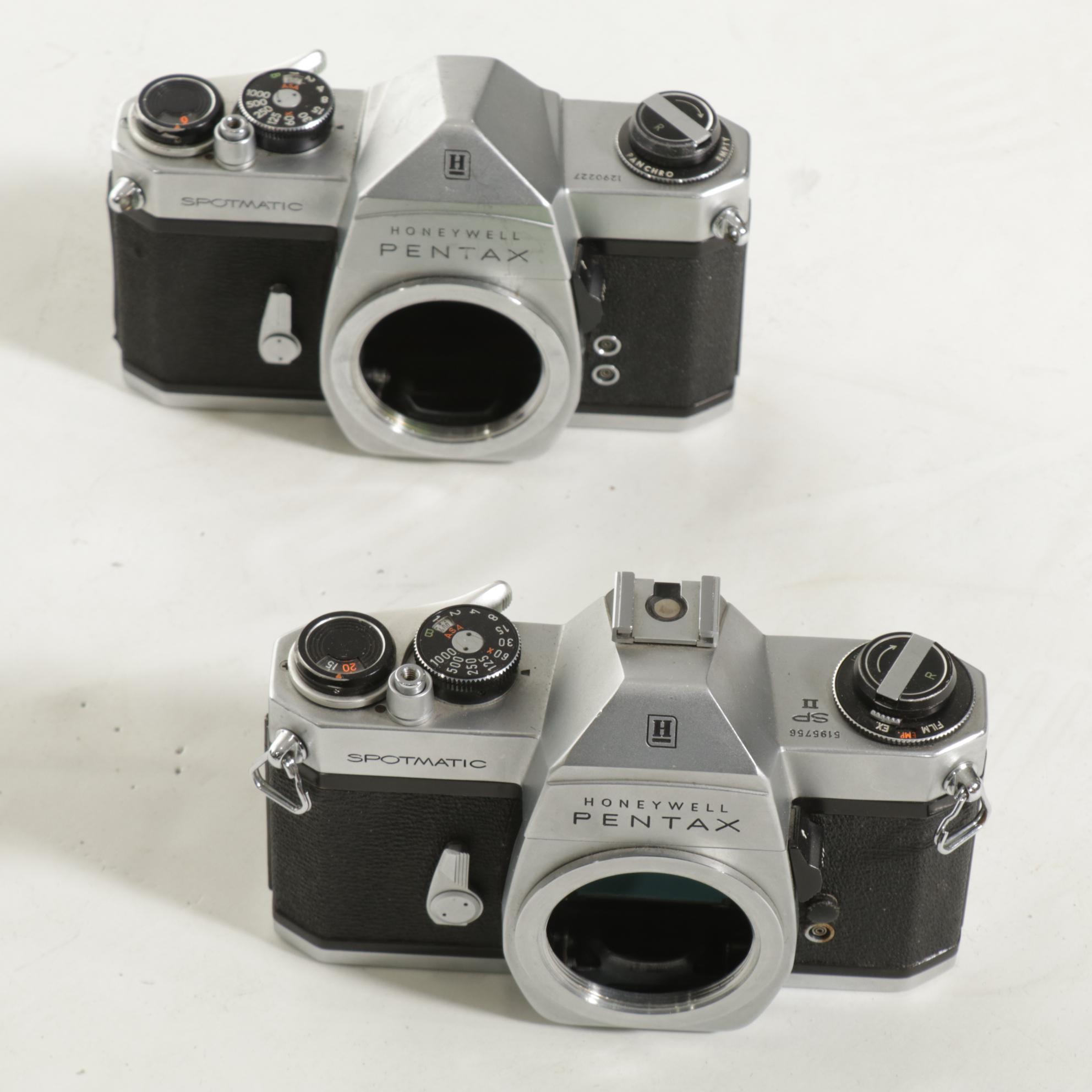 Honeywell Pentax 35mm Camera Bodies, Assorted Lenses and Sunpak Thyristor Flash