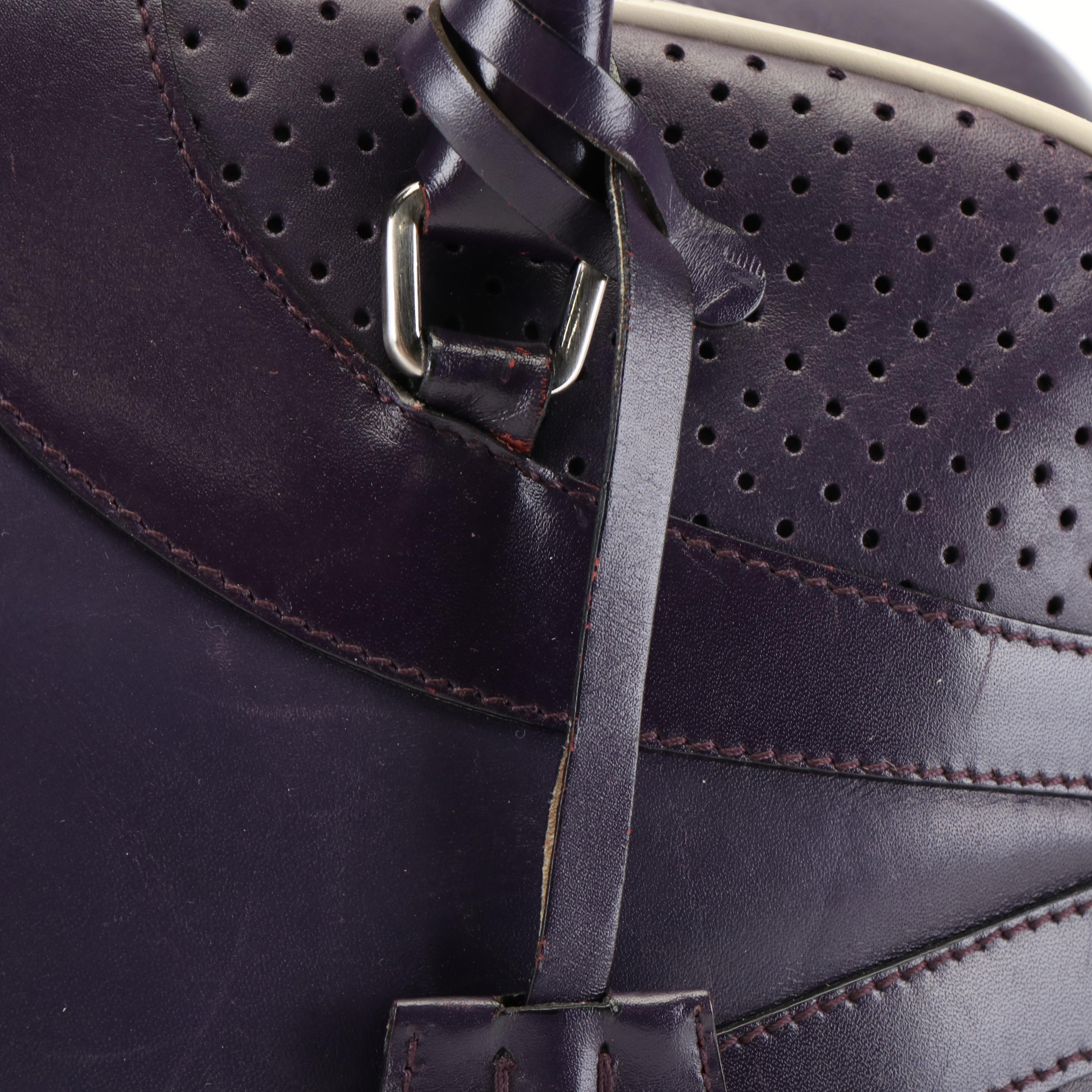 Prada Vitello Drive Handbag in Purple Leather