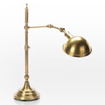 Restoration Hardware Adjustable Brass Desk Lamp, 21st Century