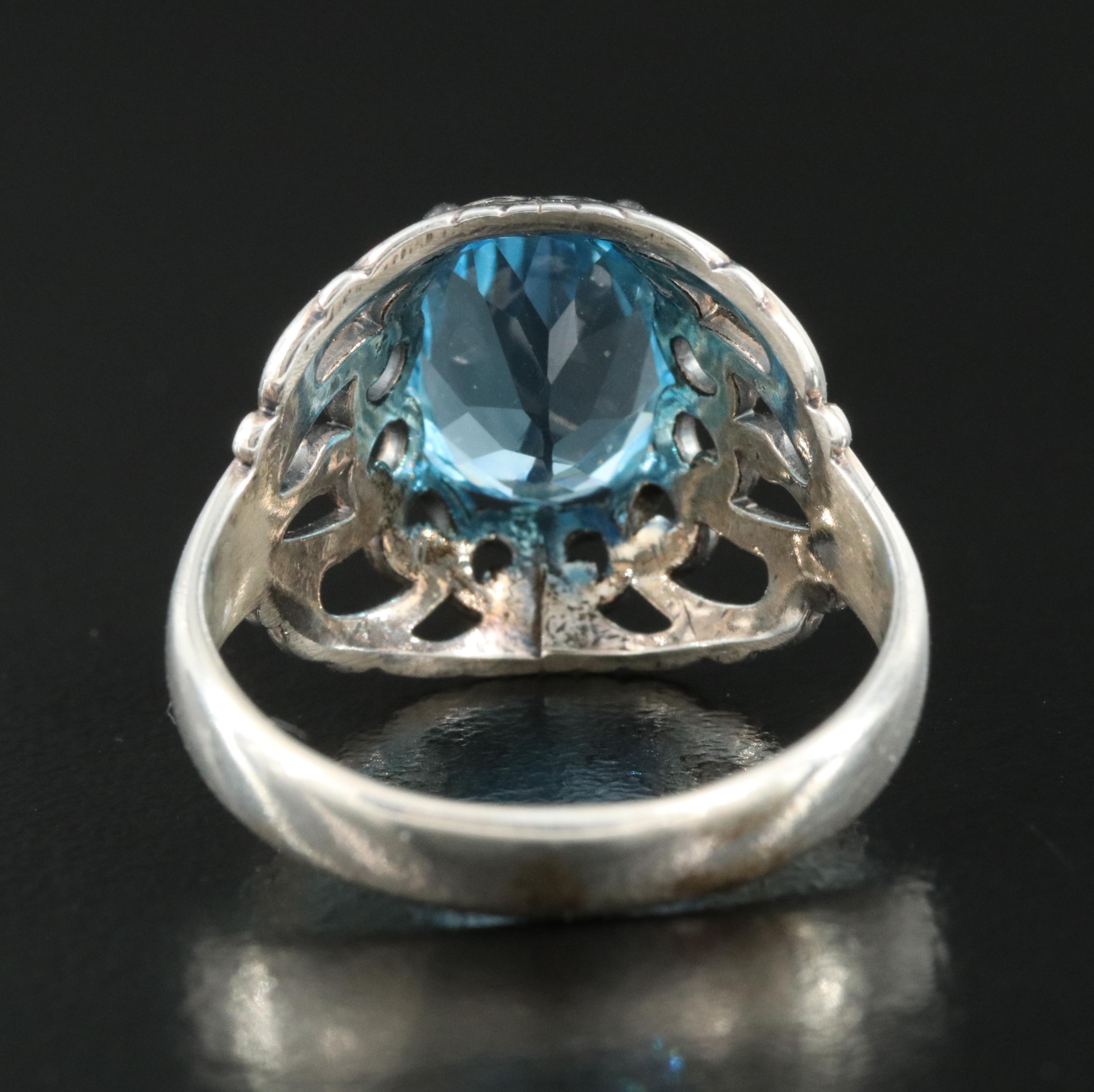 Kabana Sterling Topaz Solitaire Ring