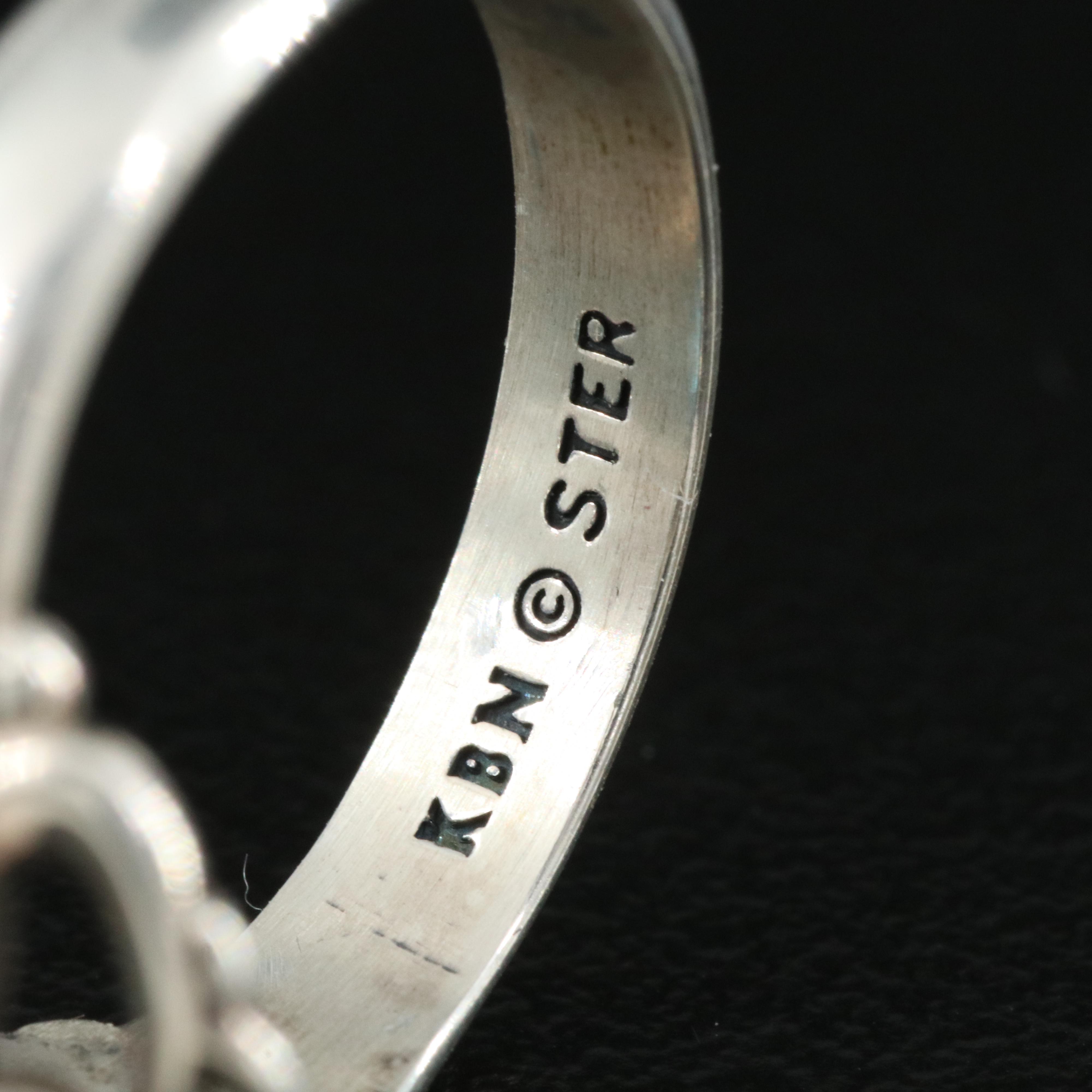 Kabana Sterling Topaz Solitaire Ring