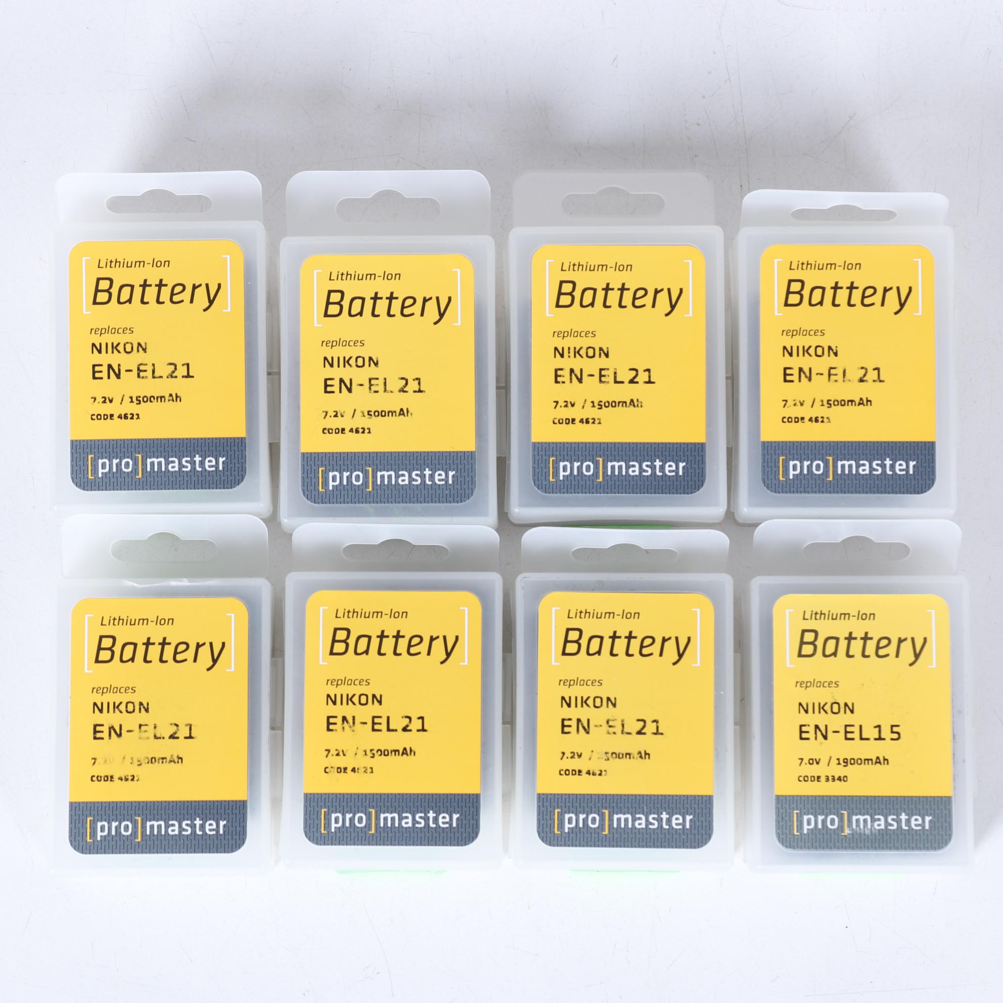 ProMaster Lithium Ion Replacement Batteries for Nikon EN-EL21 and EN-EL15