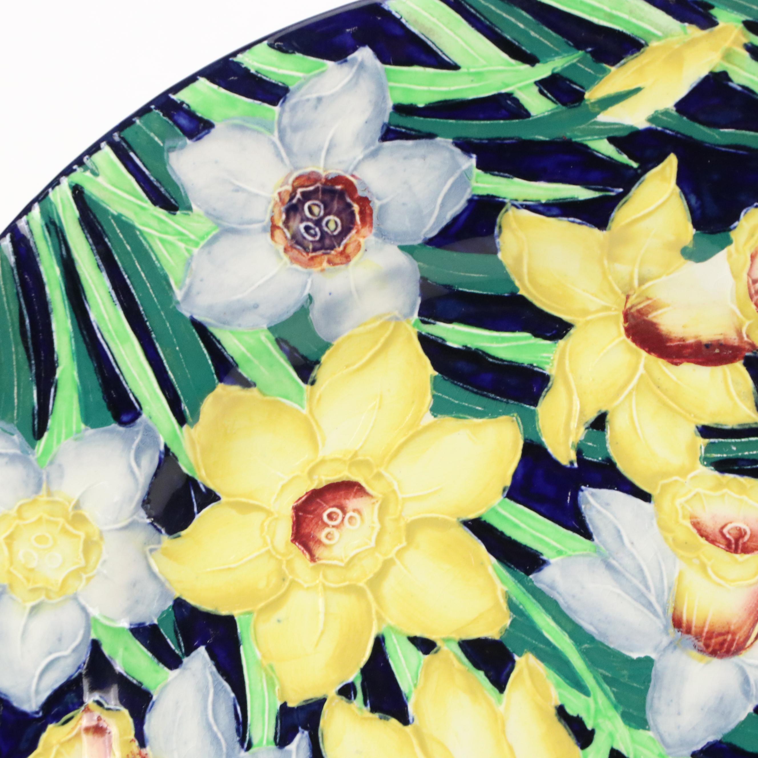 Maling Pottery English Art Deco Style Cabinet Plates, Early to Mid 20th Century