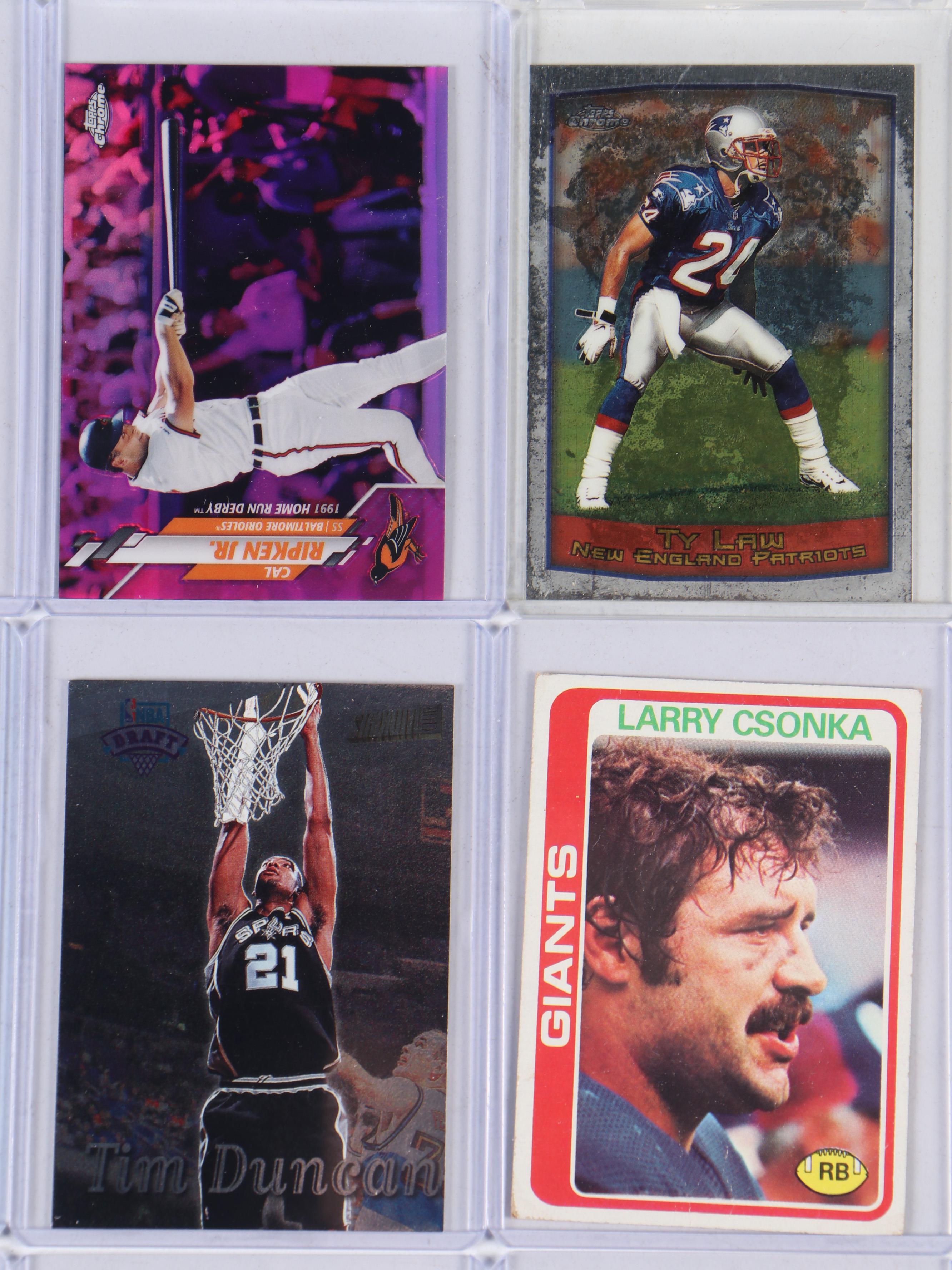 Mosaic and Other Sports Cards with Tiger Woods, Walter Payton, and Bryce Harper