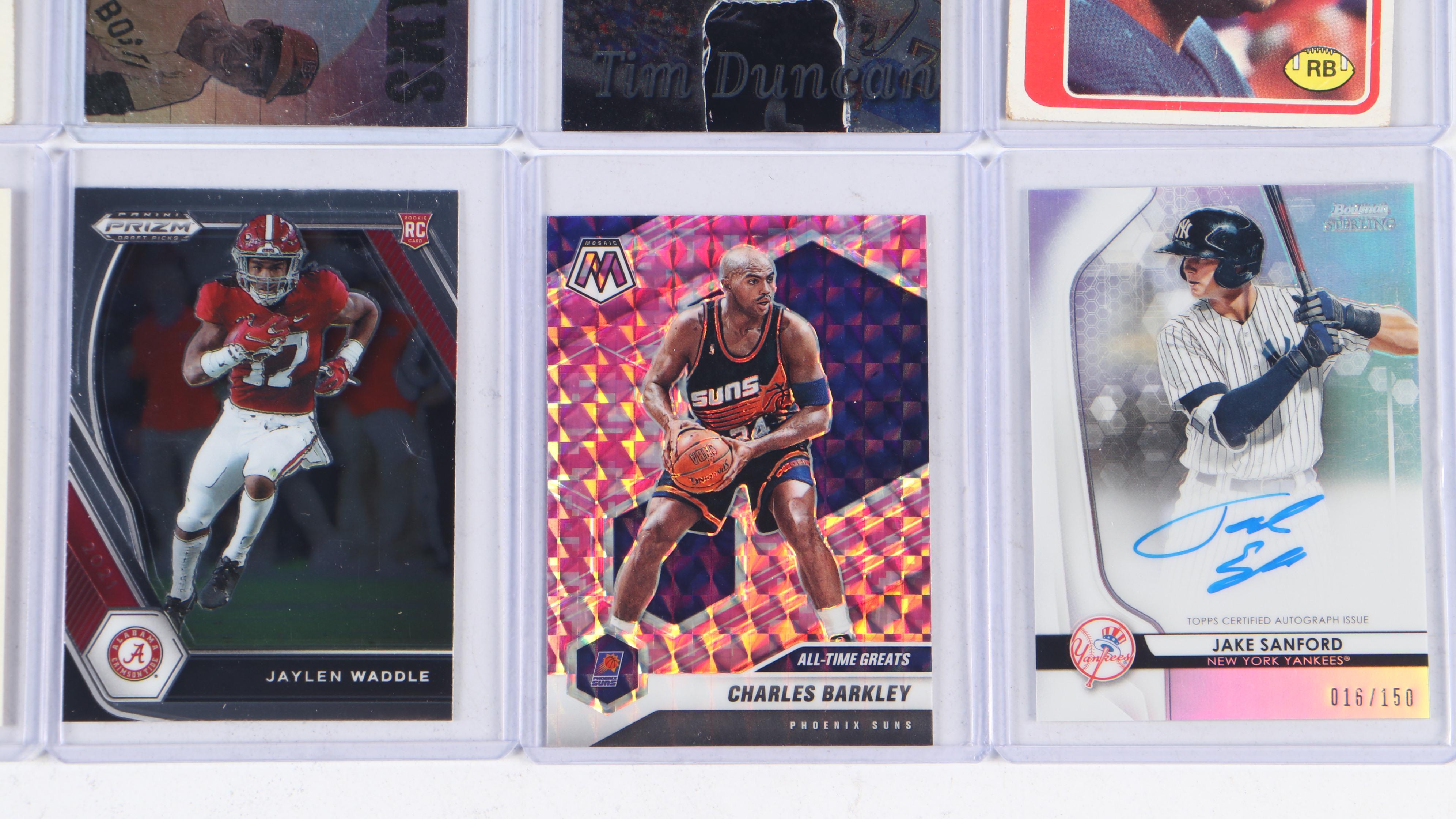 Mosaic and Other Sports Cards with Tiger Woods, Walter Payton, and Bryce Harper