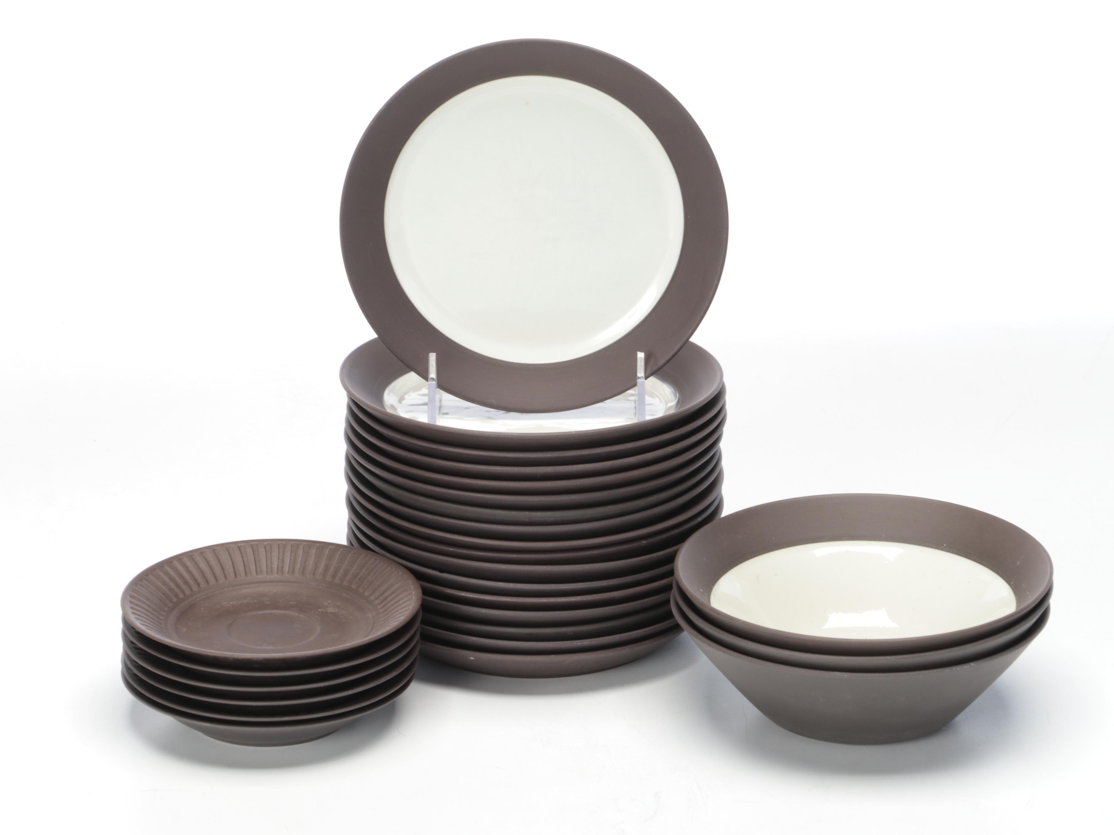 Dansk "Flamestone Smooth Brown" Matte Ceramic Dinnerware, 1950–1985
