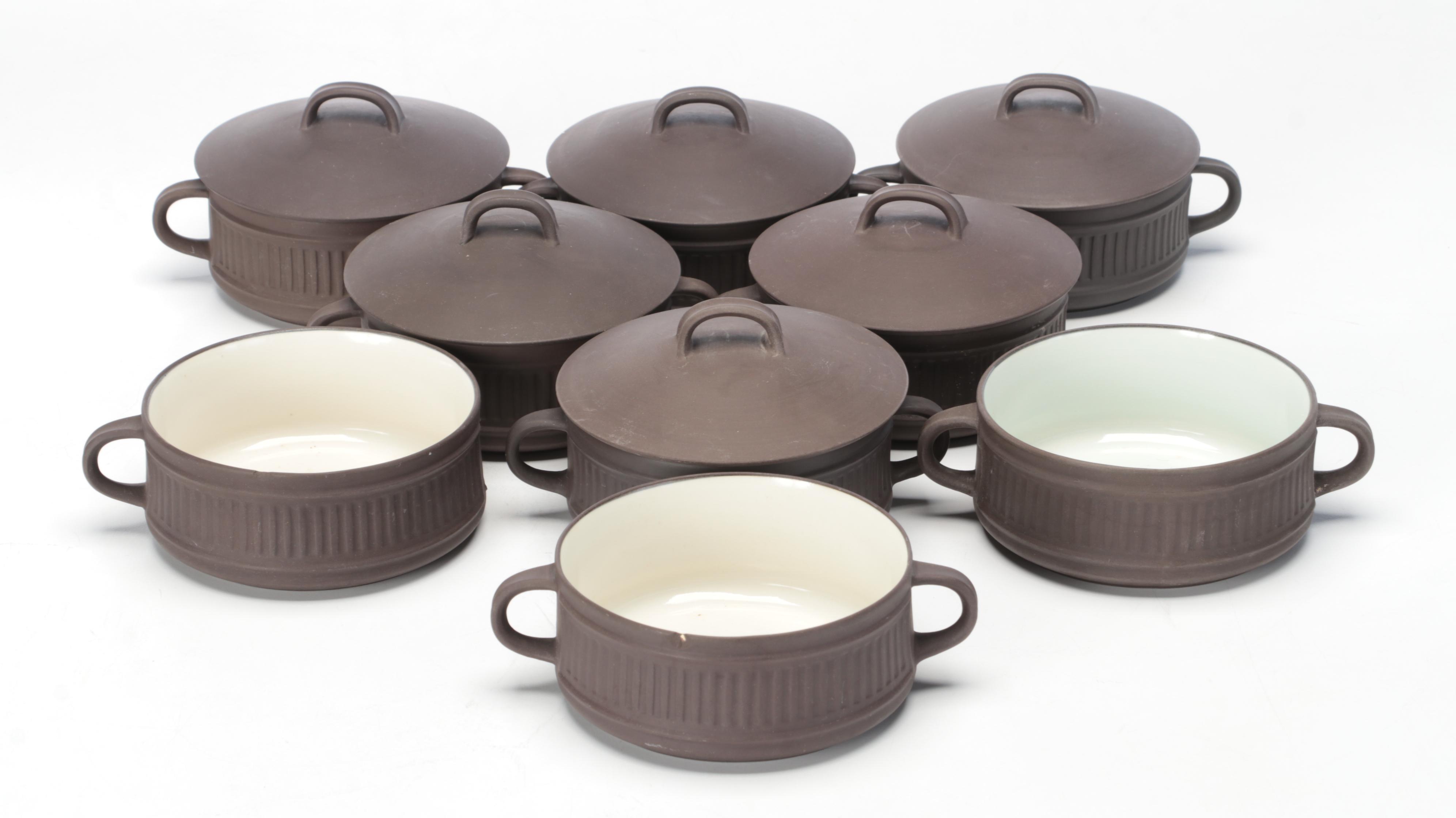 Dansk "Flamestone Smooth Brown" Matte Ceramic Dinnerware, 1950–1985