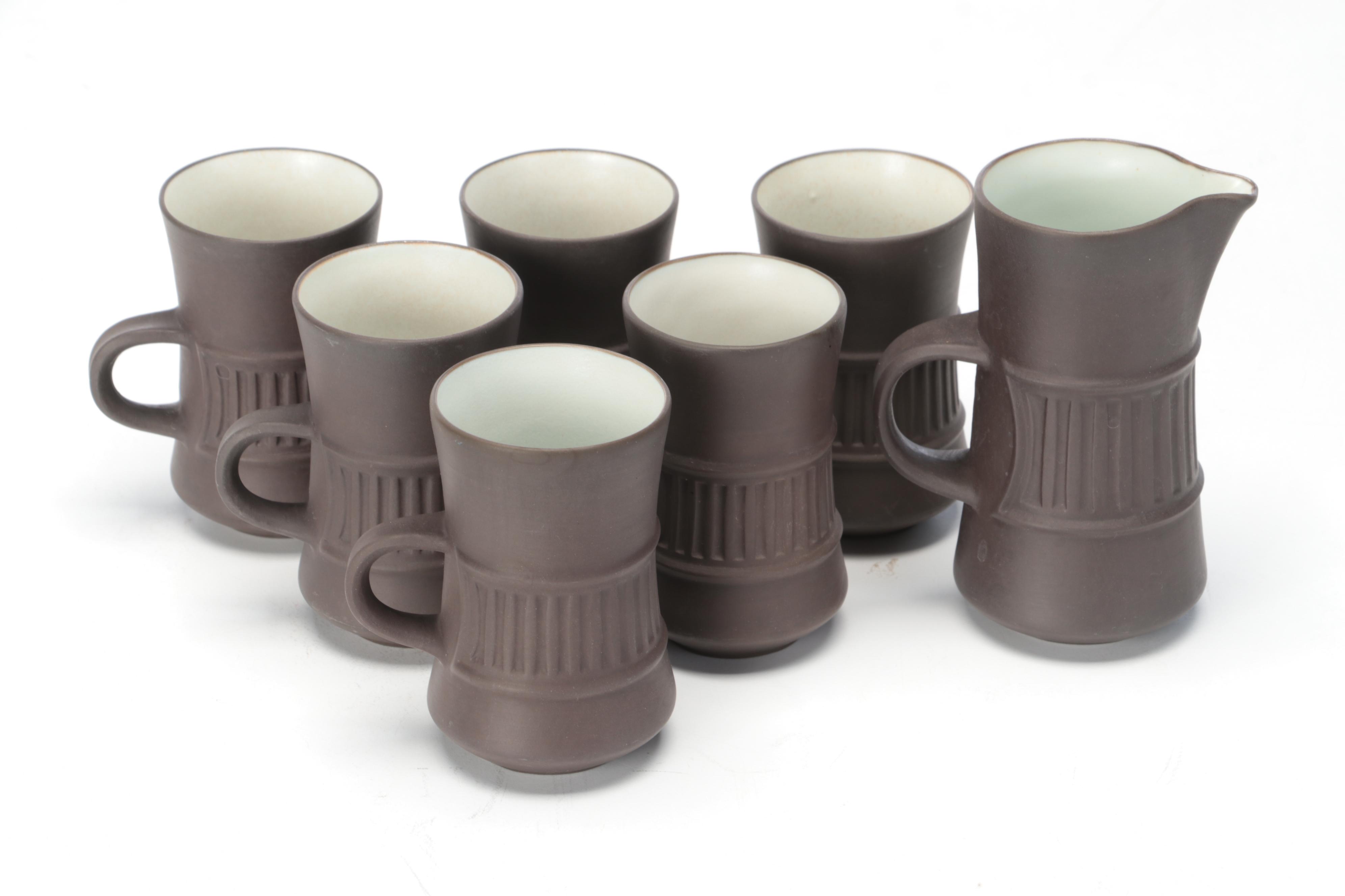 Dansk "Flamestone Smooth Brown" Matte Ceramic Dinnerware, 1950–1985