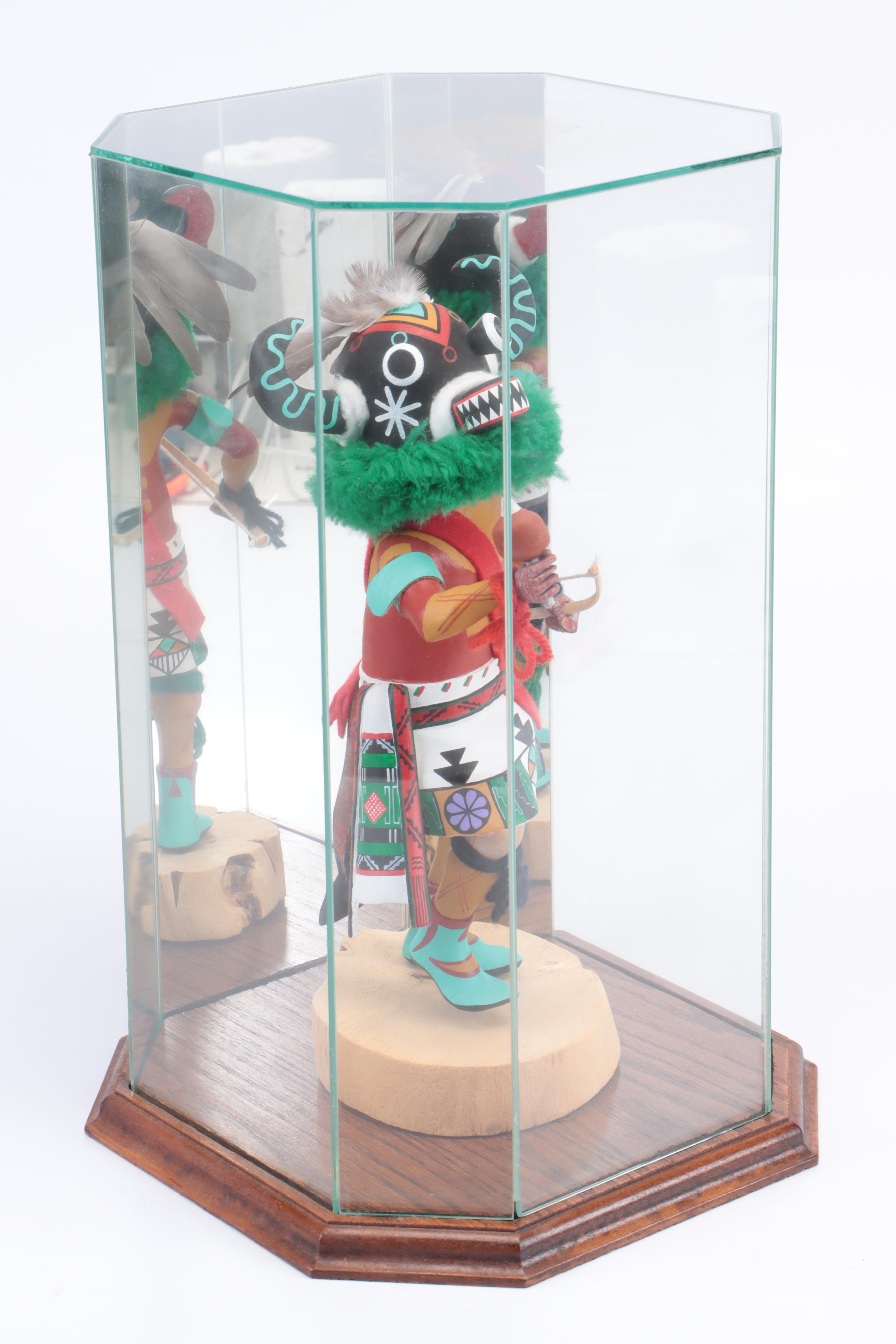 Hopi Carved "Tahaum Soyoko" Black Ogre's Uncle Kachina in Display