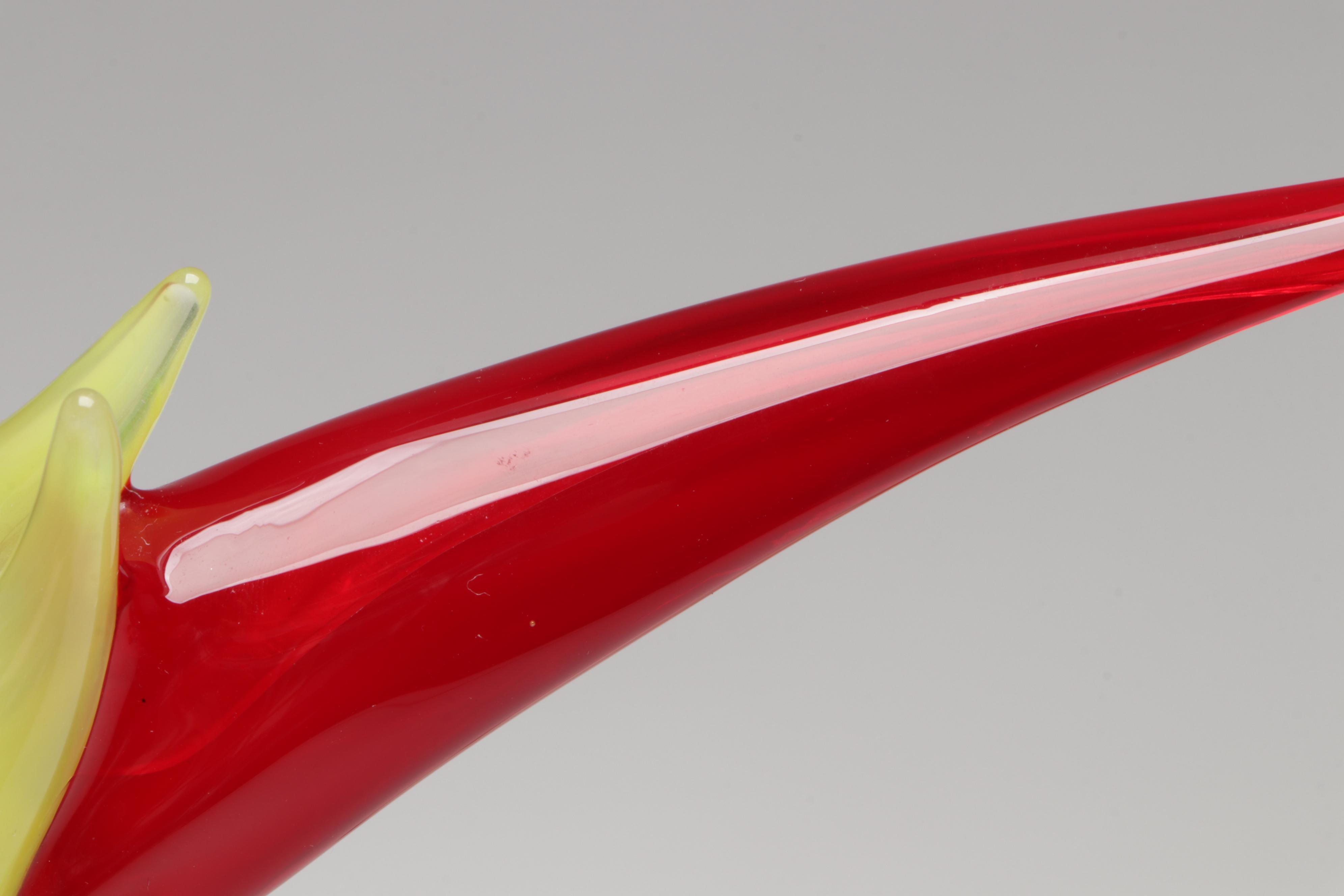 Arnaldo Zanella Murano Handcrafted Parrots and Nest in Tree Art Glass Sculpture