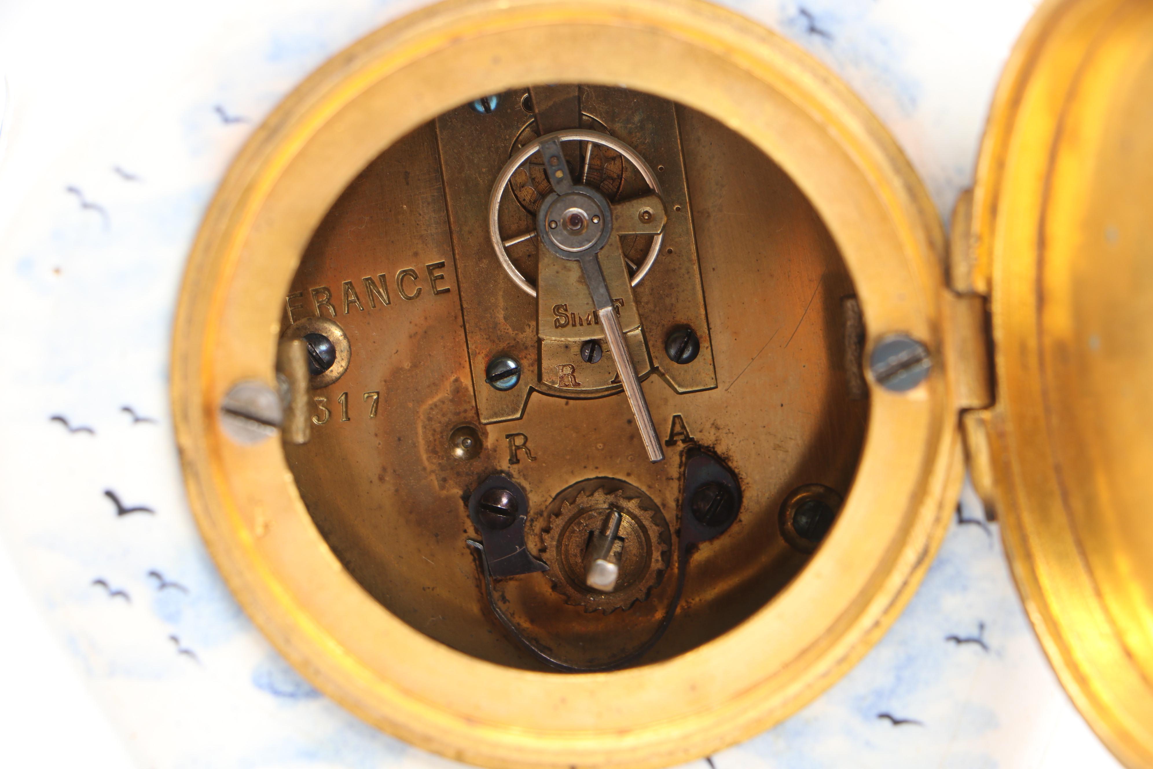 Delft Faience Clock with French Movement, 19th Century