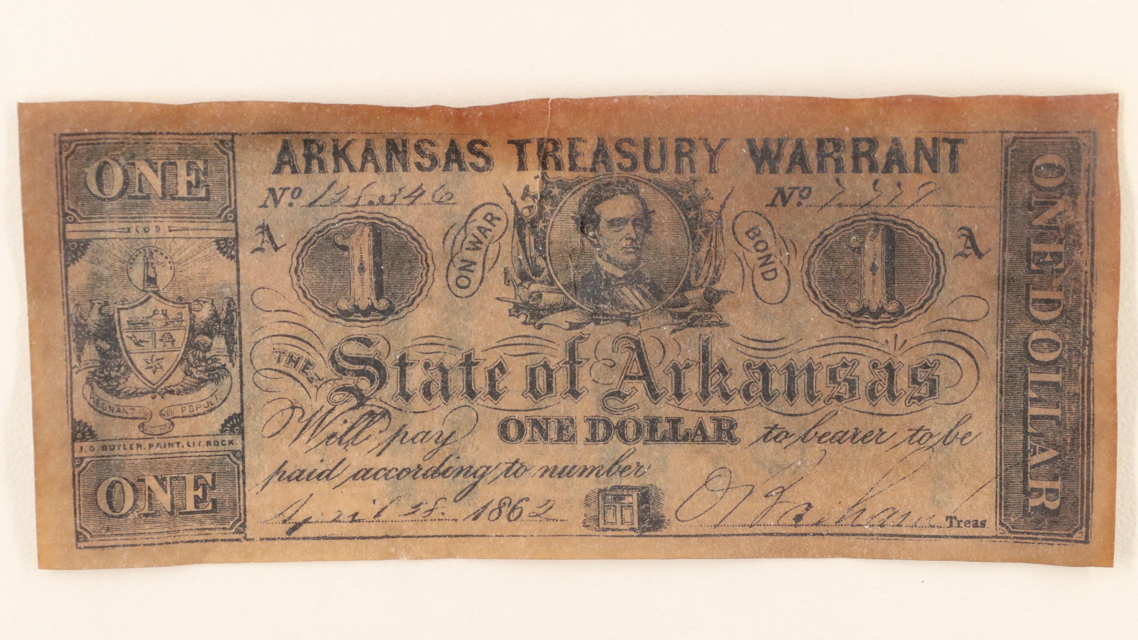 Framed Set of Five 19th Century Banknote Replicas