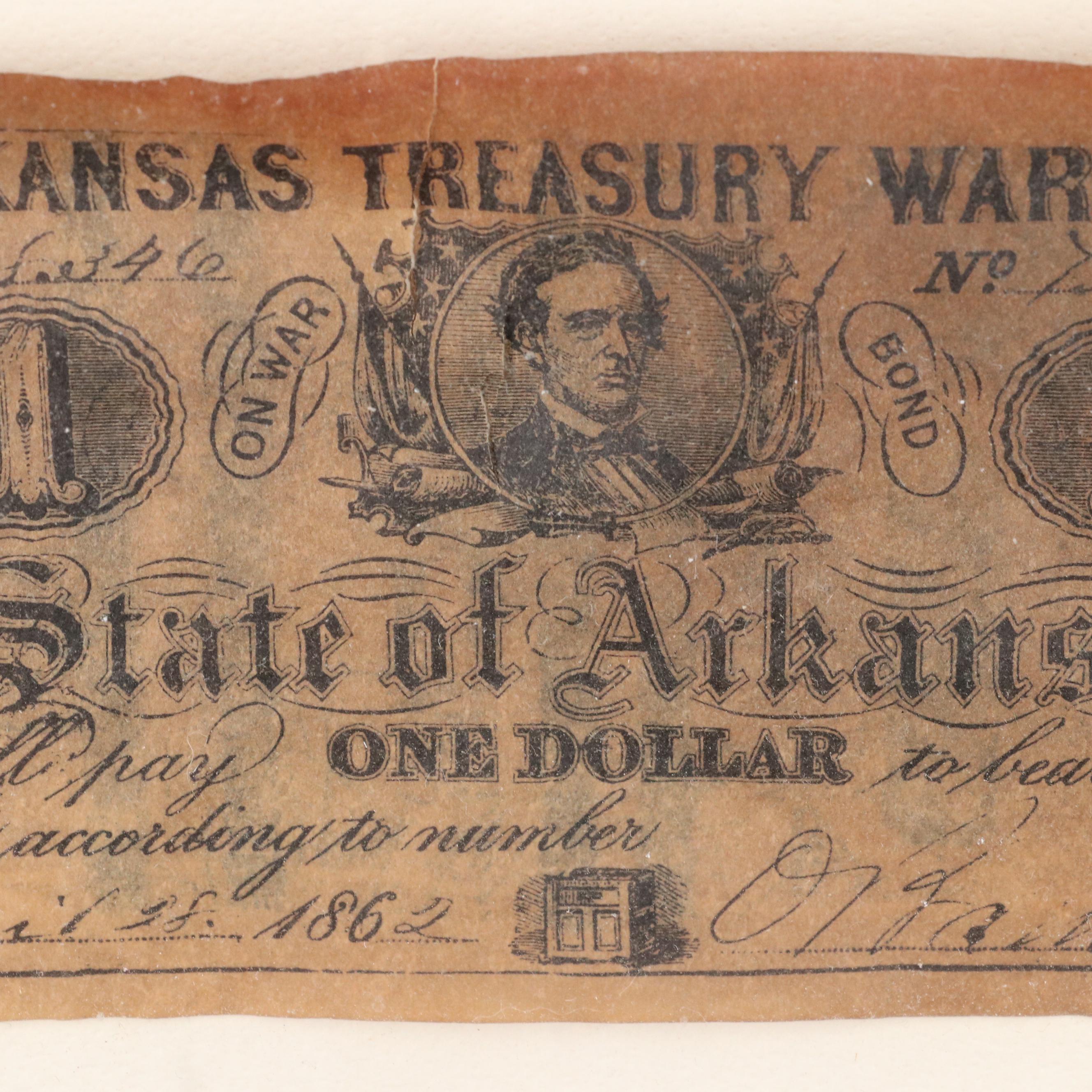 Framed Set of Five 19th Century Banknote Replicas