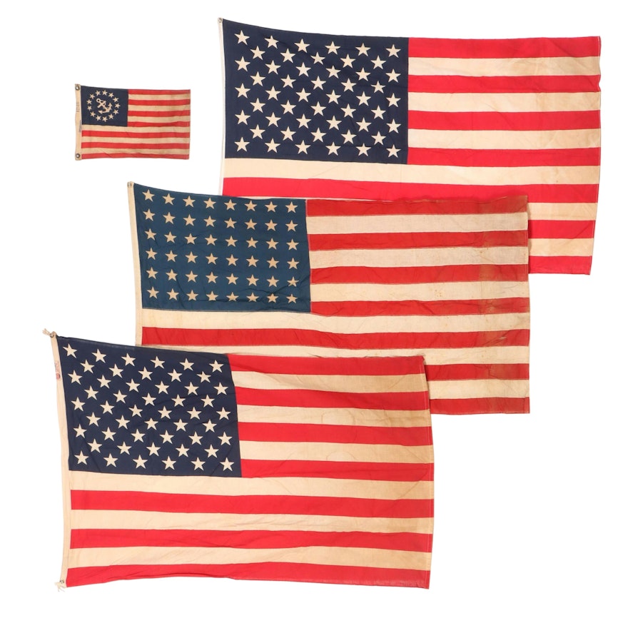 Annin & Co. with Other 48-Star, 50-Star and Yacht Ensign American Flags