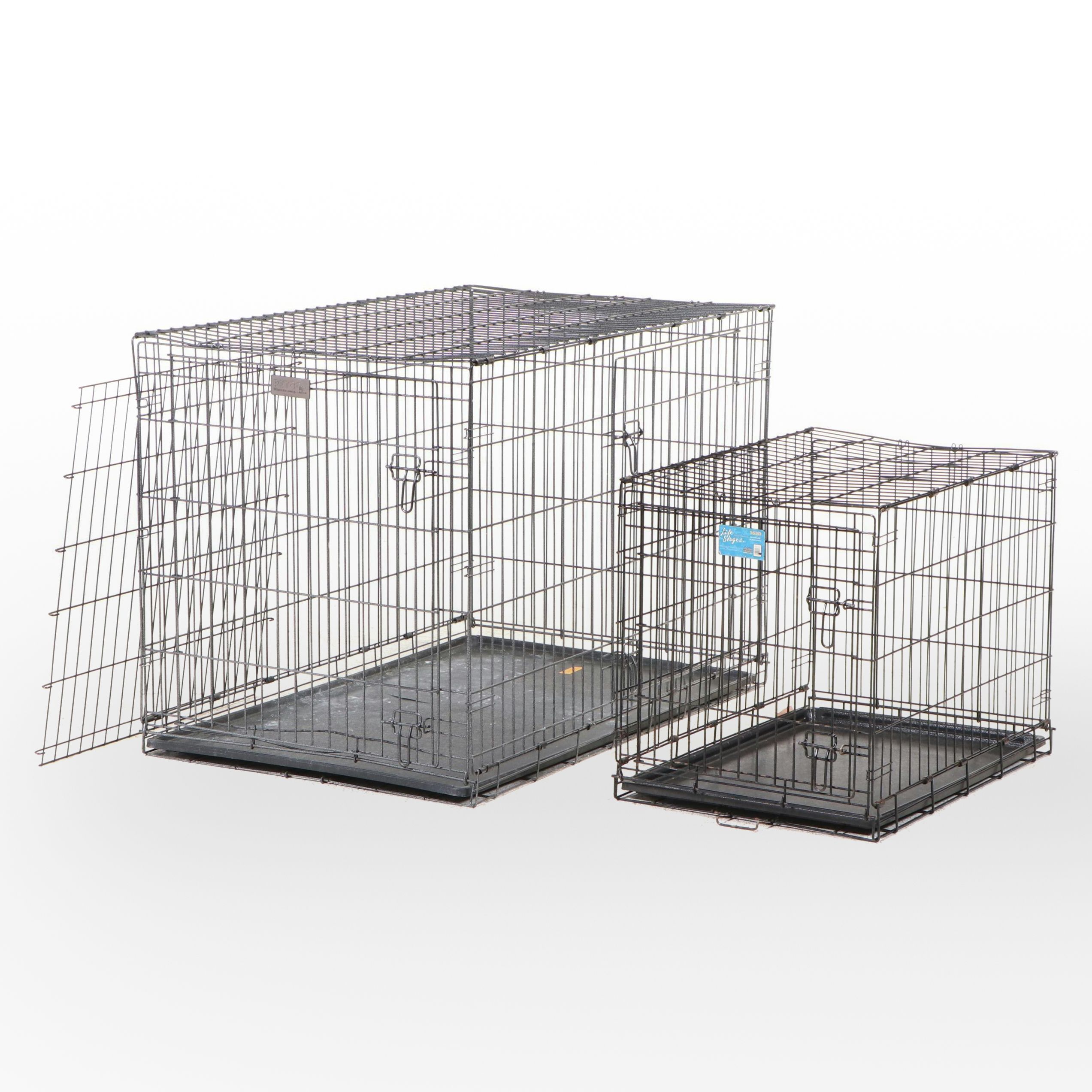 Life Stages and Petco Black Metal Pet Crates EBTH