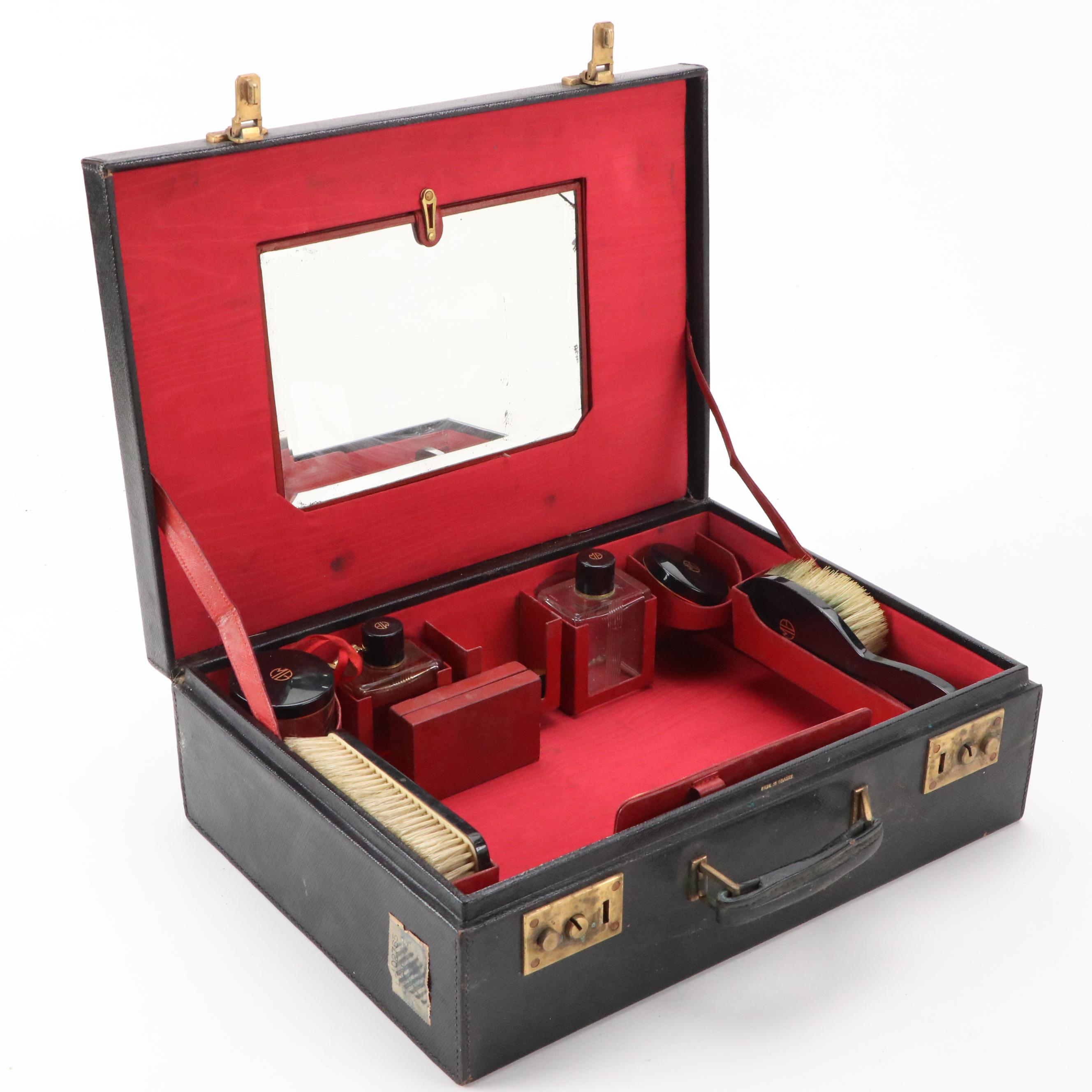 Gentlemen's Travel Toiletry Kit Leather Valise