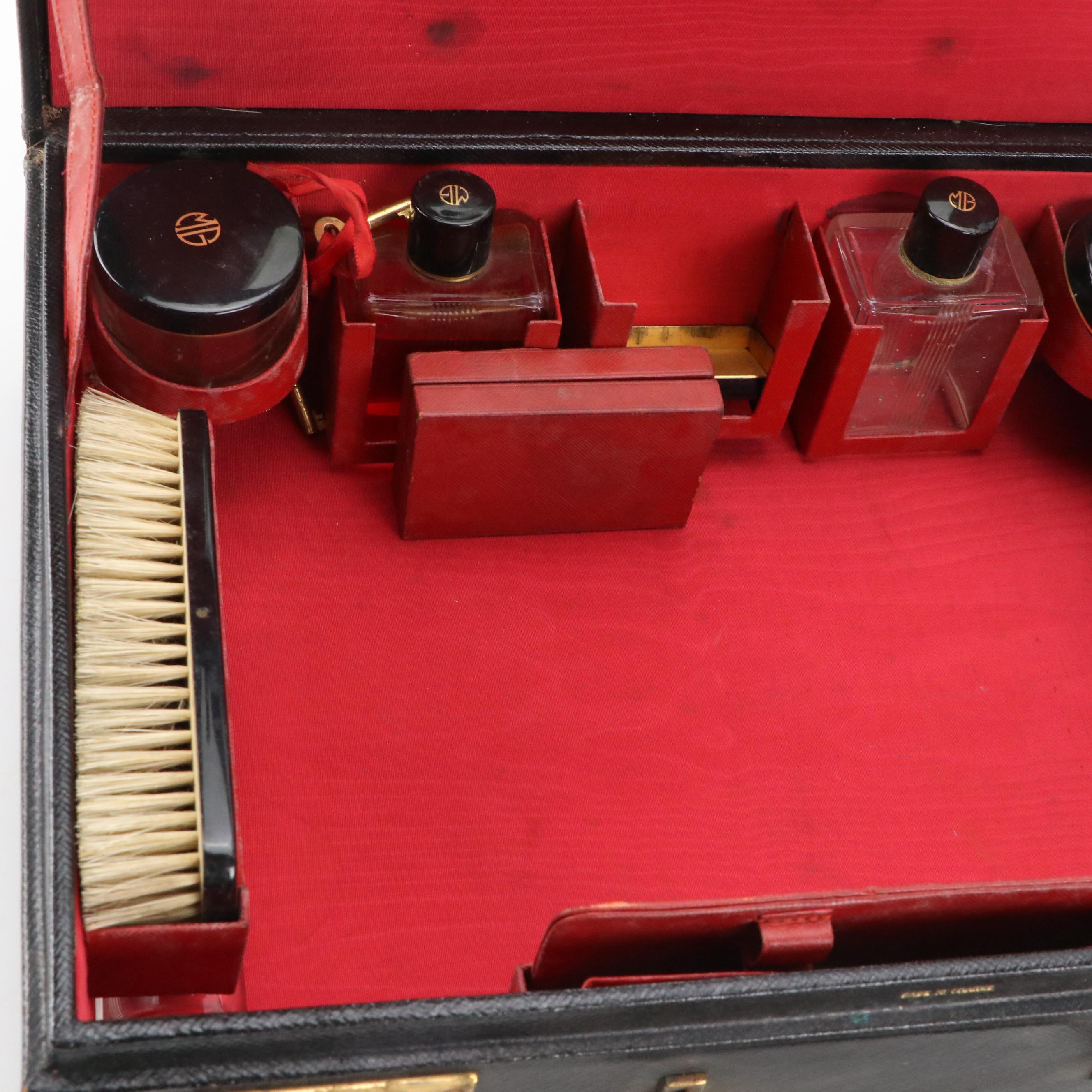 Gentlemen's Travel Toiletry Kit Leather Valise