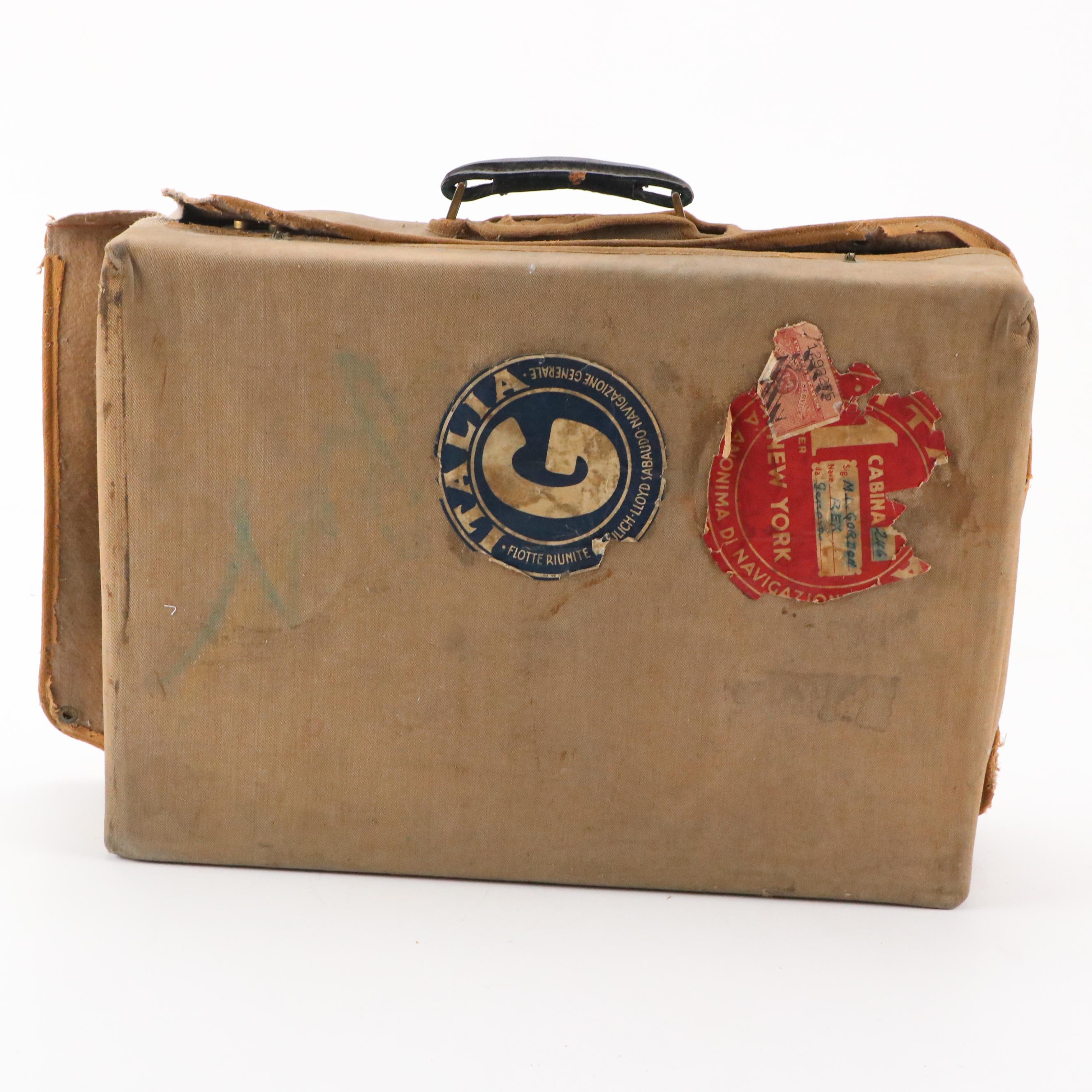 Gentlemen's Travel Toiletry Kit Leather Valise