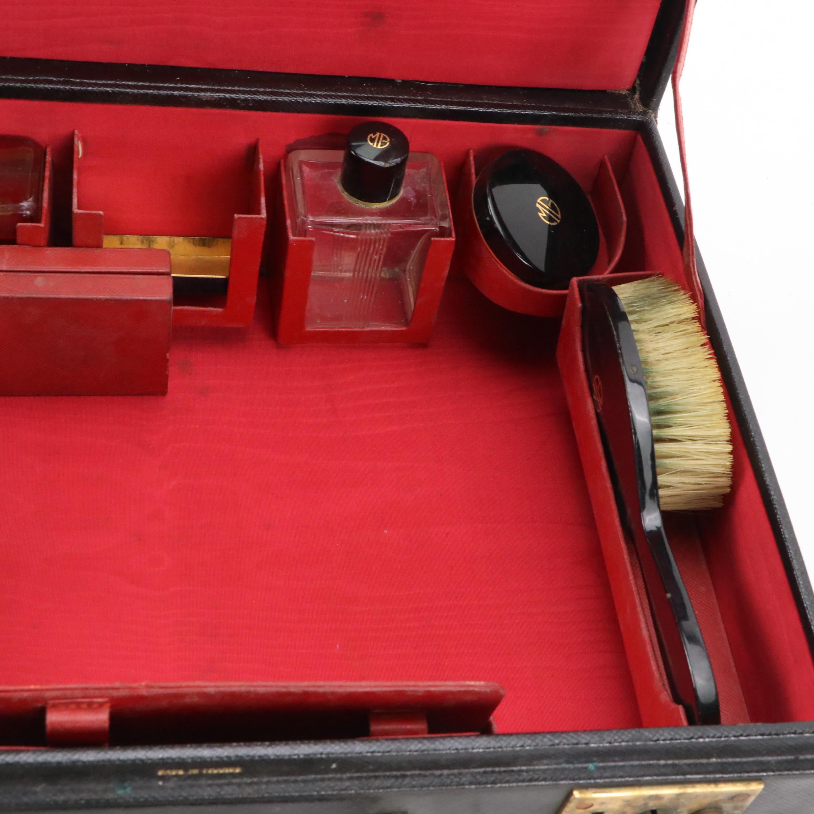 Gentlemen's Travel Toiletry Kit Leather Valise